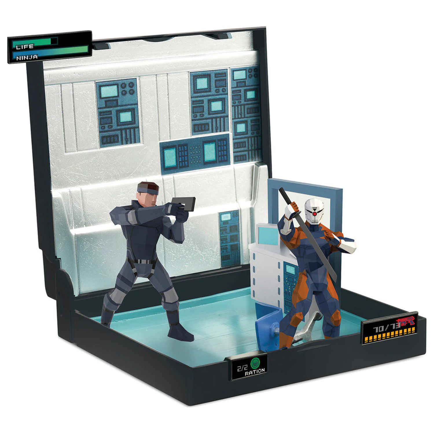 PlayStation Metal Gear Solid Solid Snake Vs Cyborg Ninja Diorama - Diorama fotografija izdelka