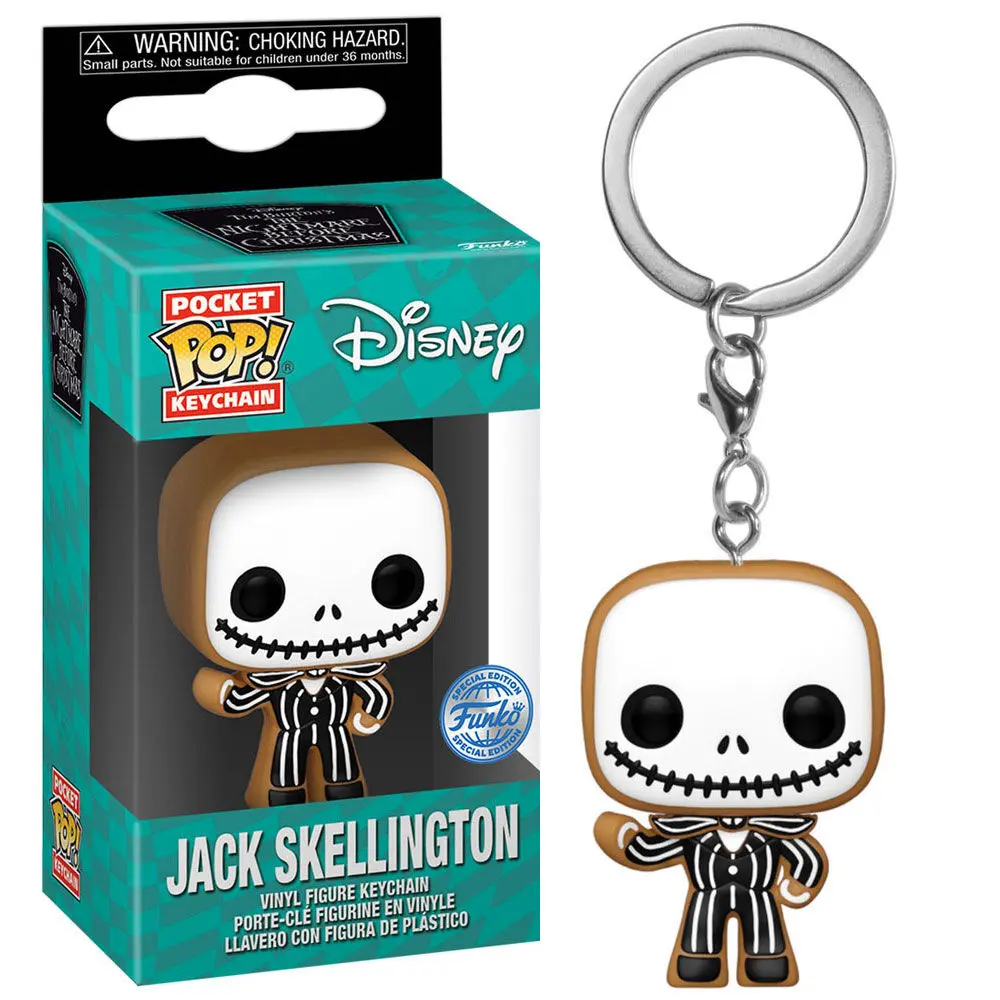 Žepna POP obesek za ključe Disney Nightmare Before Christmas Jack Skellington Gingerbread Exclusive fotografija izdelka