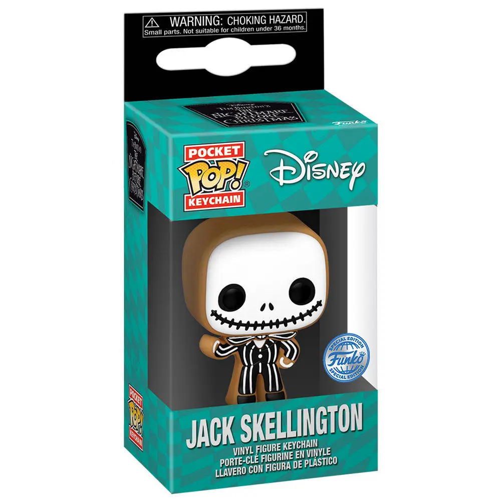 Žepna POP obesek za ključe Disney Nightmare Before Christmas Jack Skellington Gingerbread Exclusive fotografija izdelka