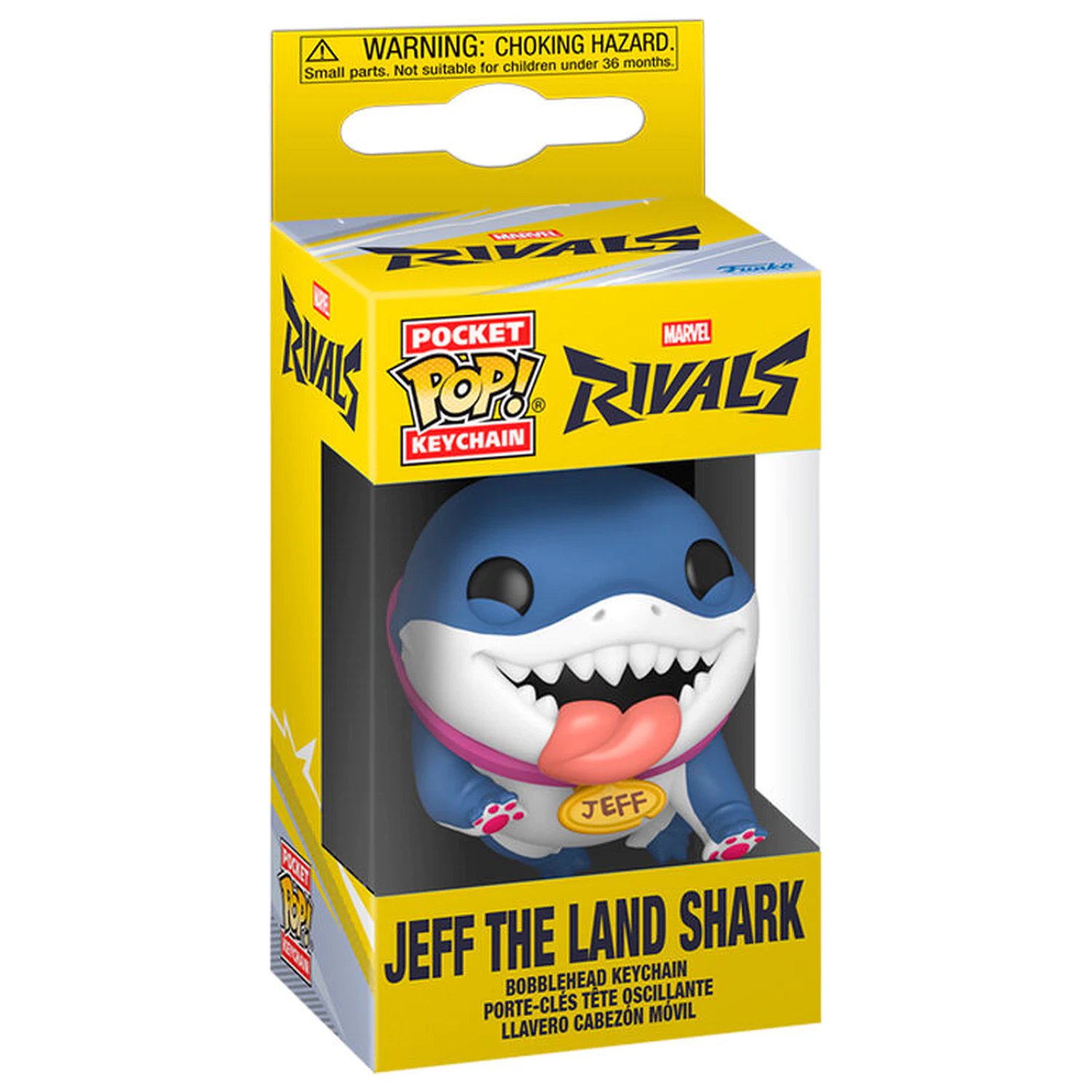 Žepni Funko POP obesek za ključe Marvel Rivals Jeff the Land Shark fotografija izdelka