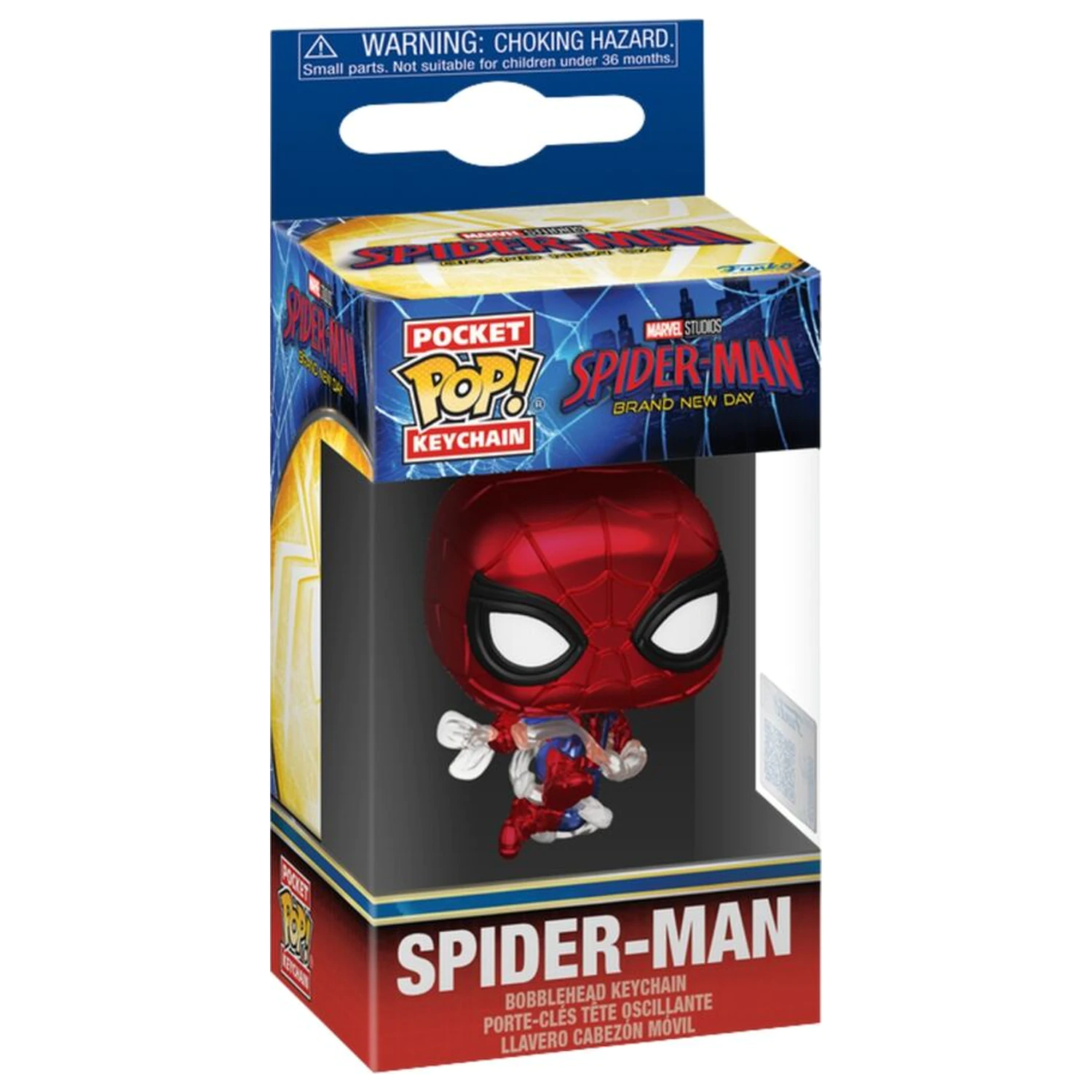 Žepni Funko POP obesek za ključe Marvel Spider-Man Brand New Day Spider-Man Metallic fotografija izdelka