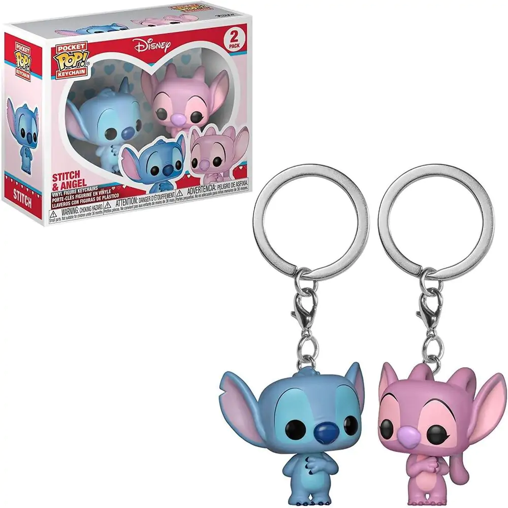 Žepni POP paket 2 obeska za ključe Disney Stitch & Angel fotografija izdelka