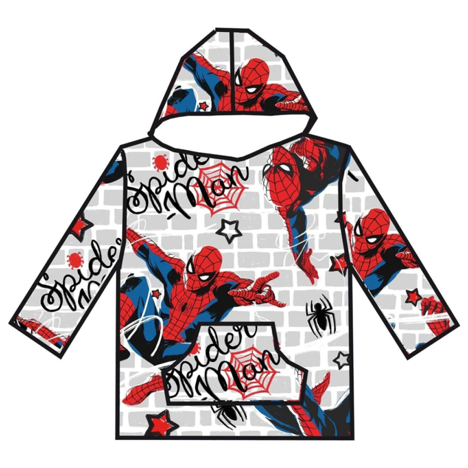 Spider-Man Brick nosljiva plišasta flis odeja, poncho 7-14 let fotografija izdelka