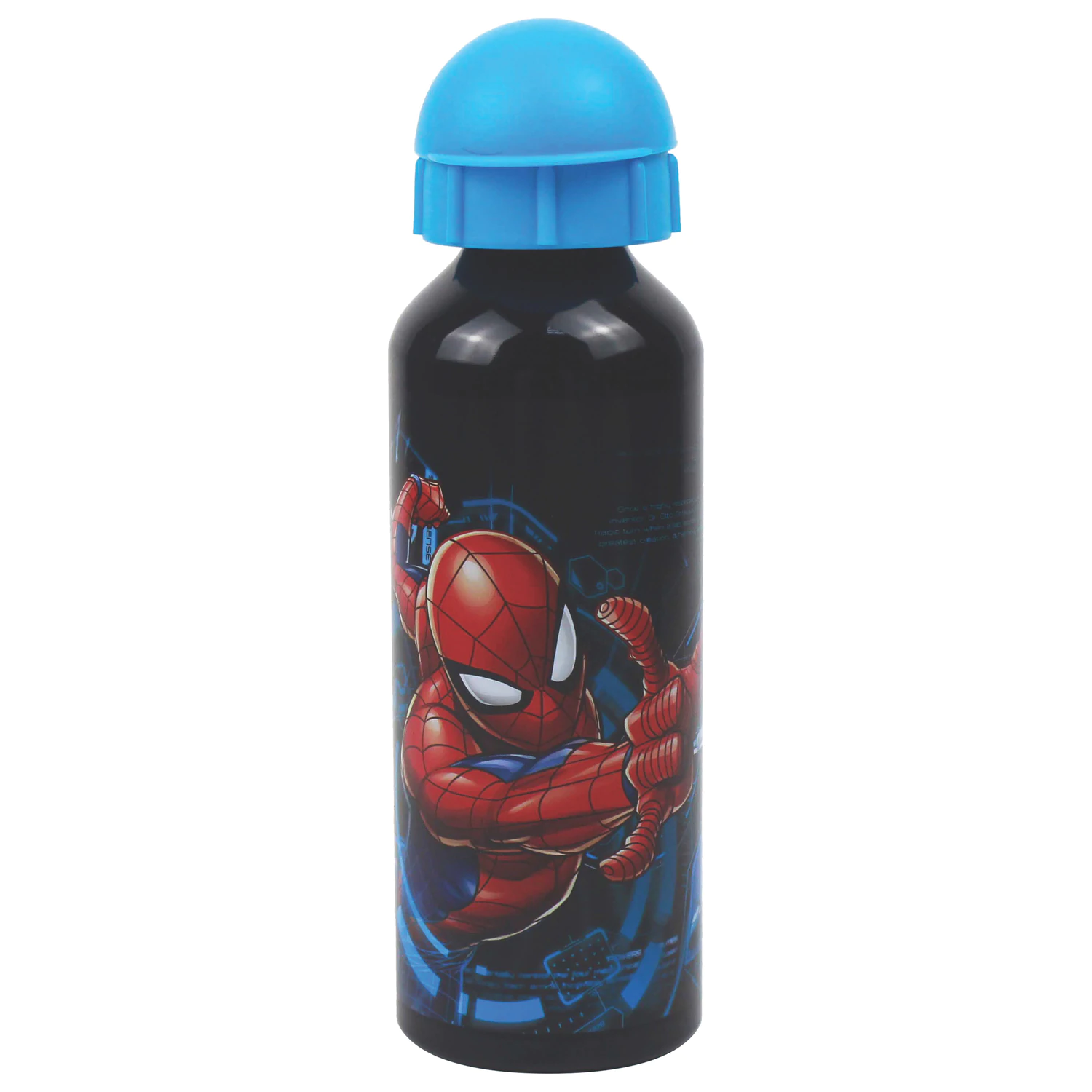 Spider-Man Temna aluminijasta steklenička za vodo s pokrovčkom za pitje 520 ml fotografija izdelka