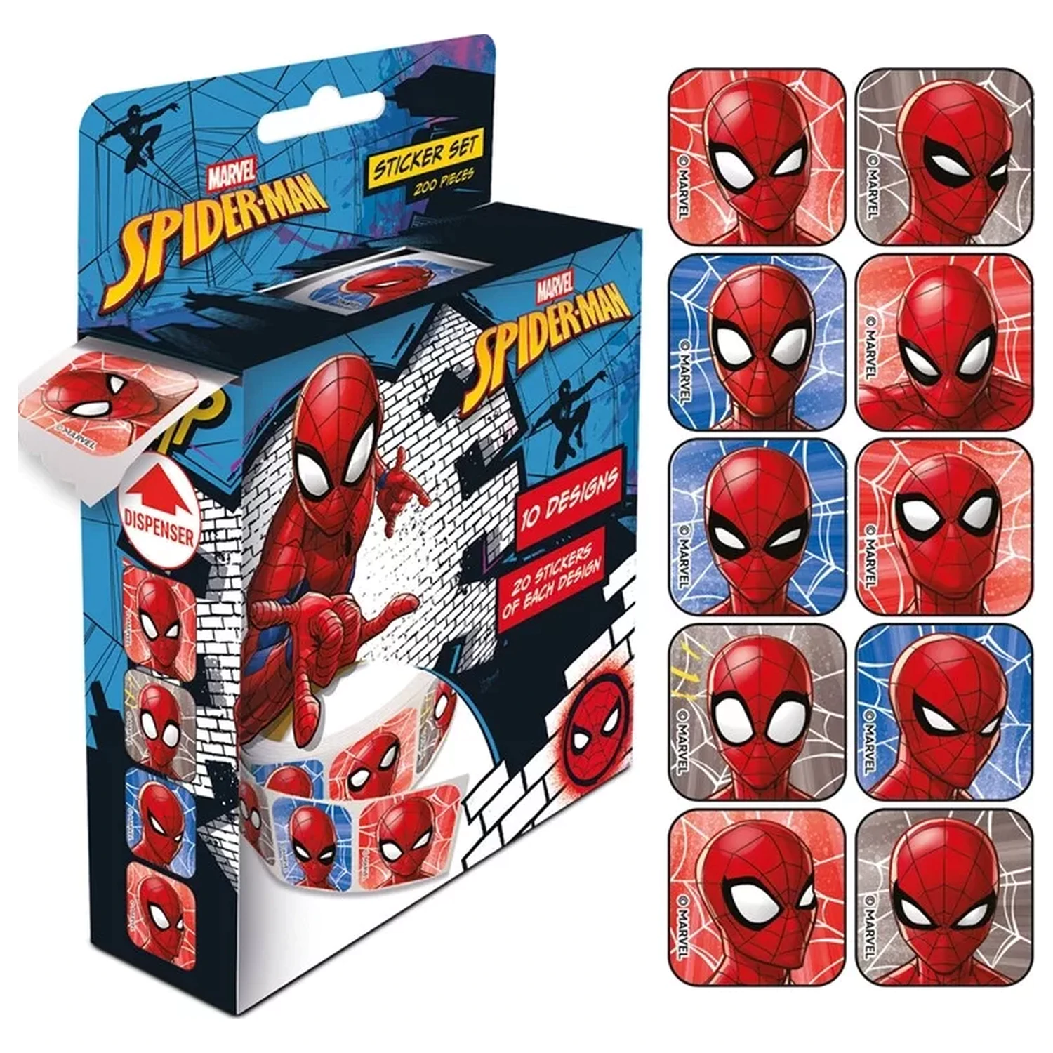 Spider-Man Faces 200-delni komplet nalepk fotografija izdelka