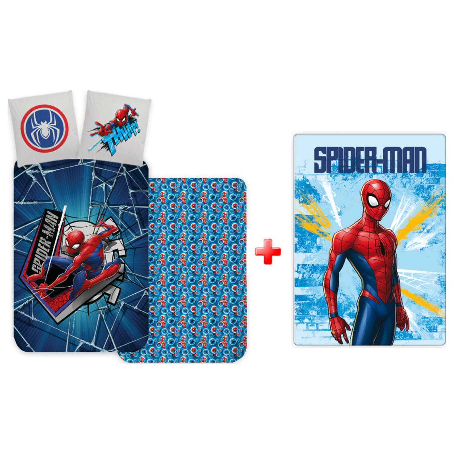 Spider-Man Light Thwip Kids, prevleka za odejo in set flis odeje za predšolske otroke fotografija izdelka