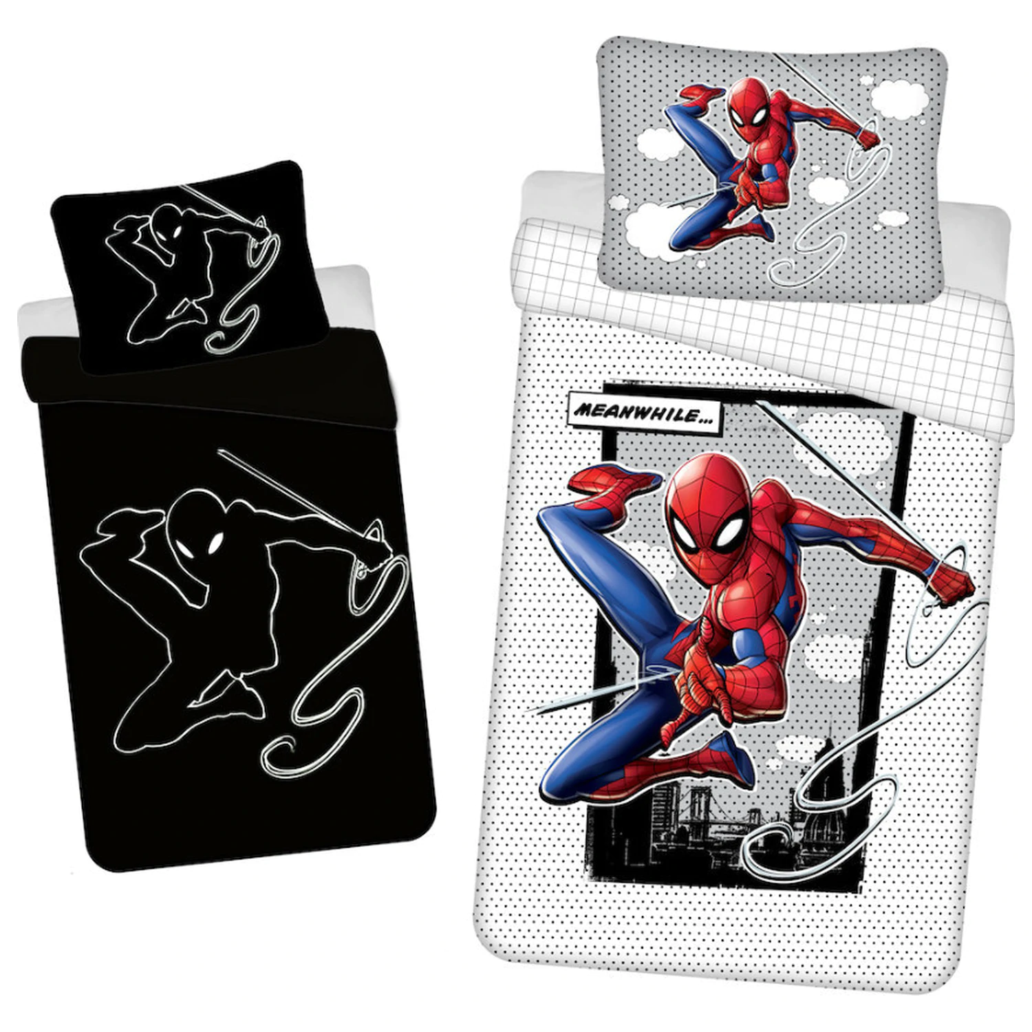 Spider-Man Meanwhile Svetleča v temi prevleka za odejo fotografija izdelka