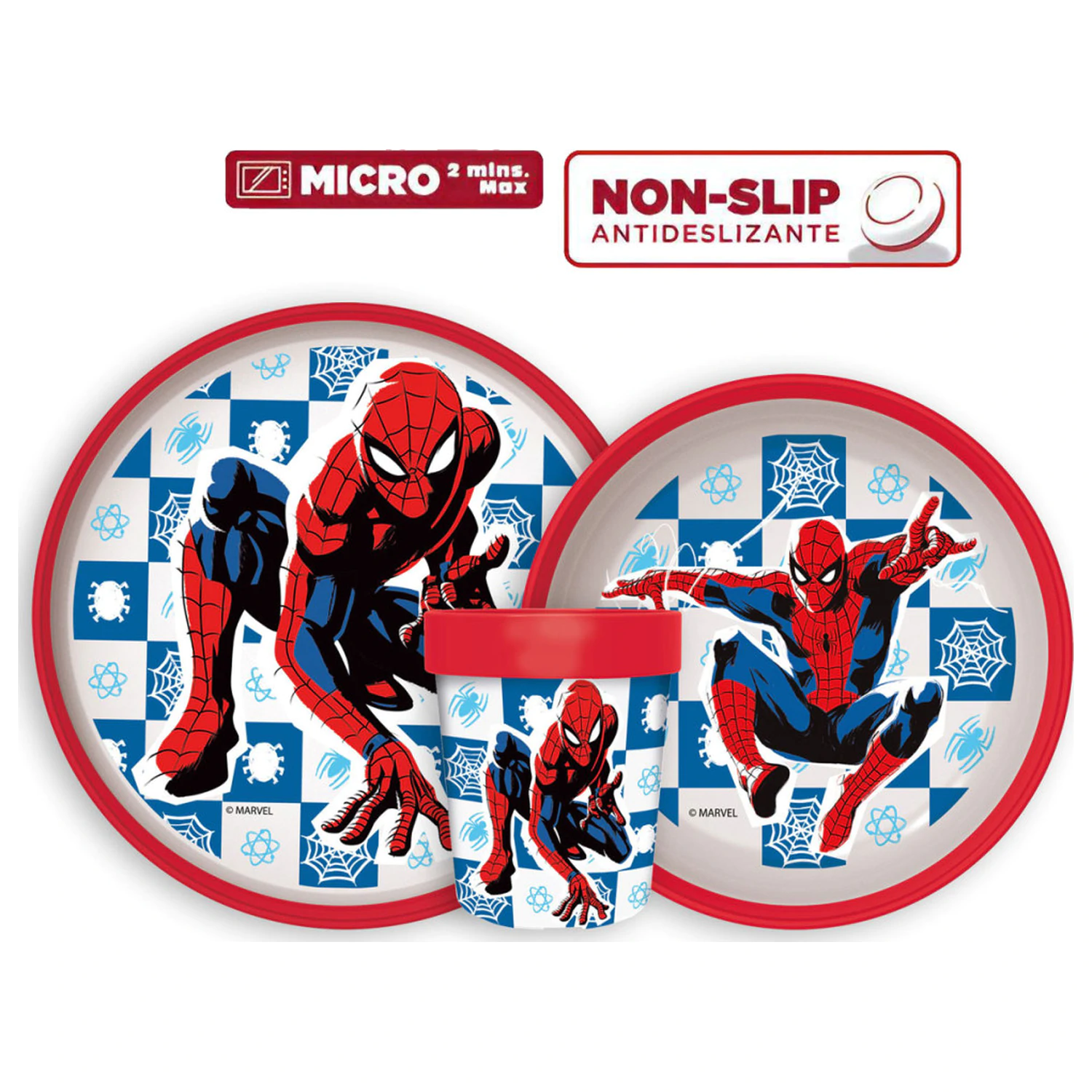 Spider-Man Midnight Flyer nedrseč jedilni set, mikro plastični set fotografija izdelka