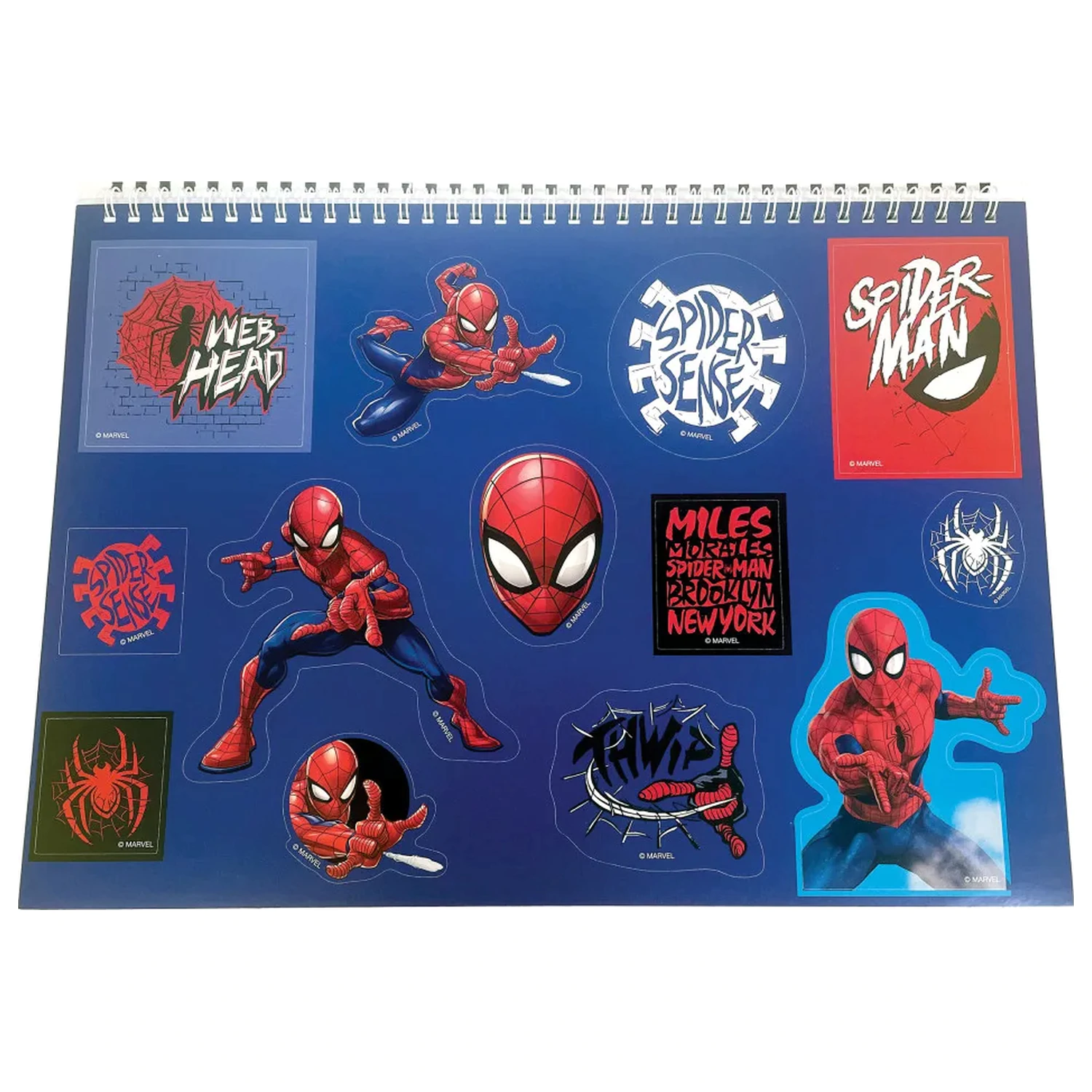 Spider-Man Miles Morales A4 spiralna skicirka 40 listov z nalepkami fotografija izdelka
