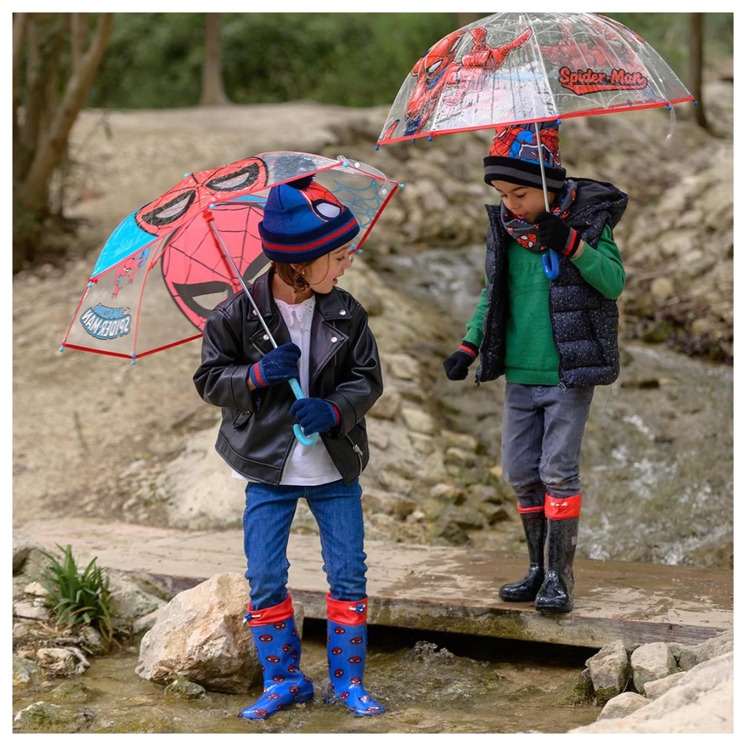 Spider-Man Rain Crawler otroški prozoren dežnik Ø71 cm fotografija izdelka