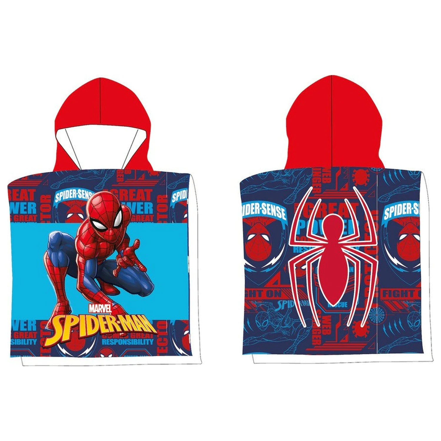 Spider-Man Spider-Sense pončo brisača za plažo 50x100 cm fotografija izdelka