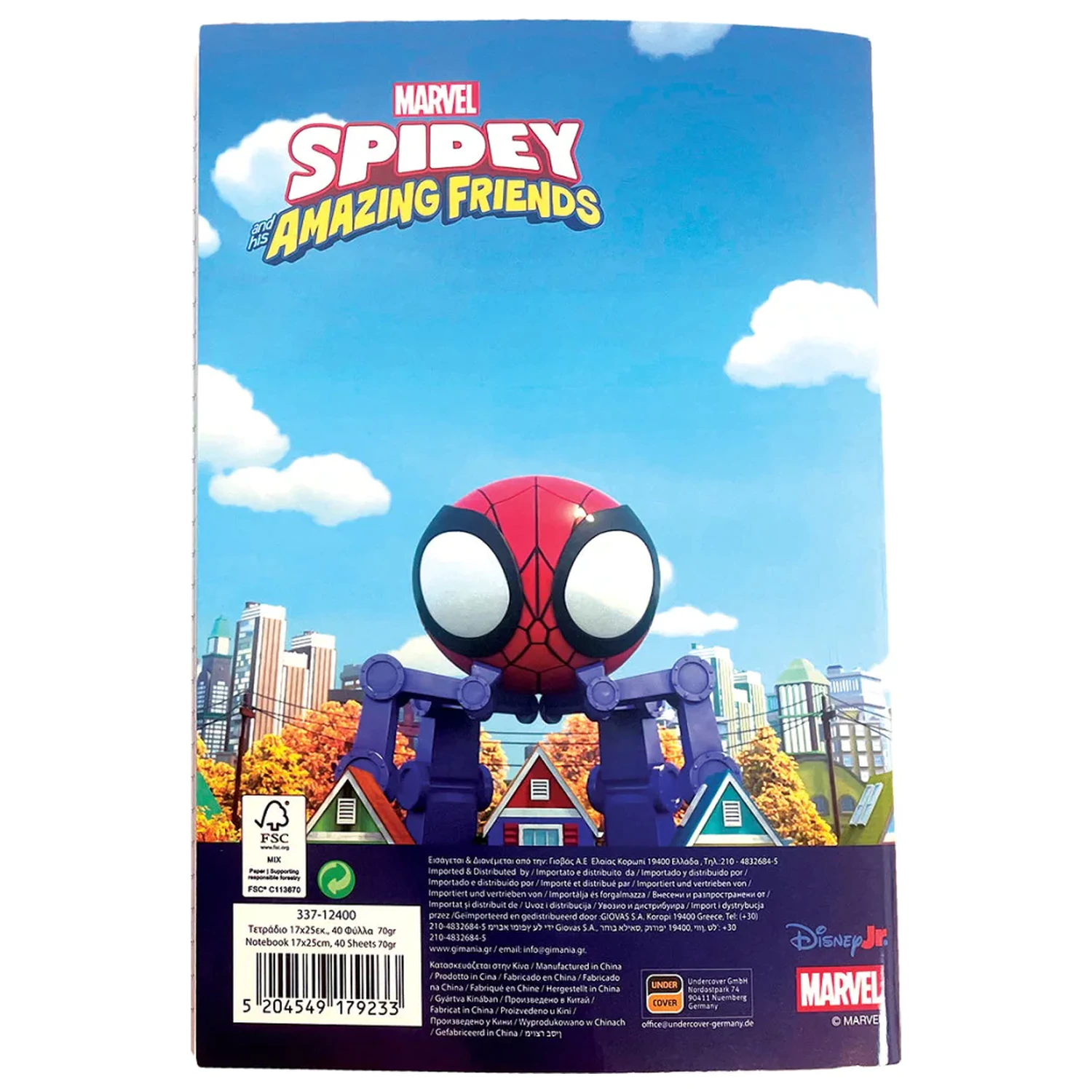 Spider-Man Spidey Friends B/5 črtasti zvezek 40 listov fotografija izdelka