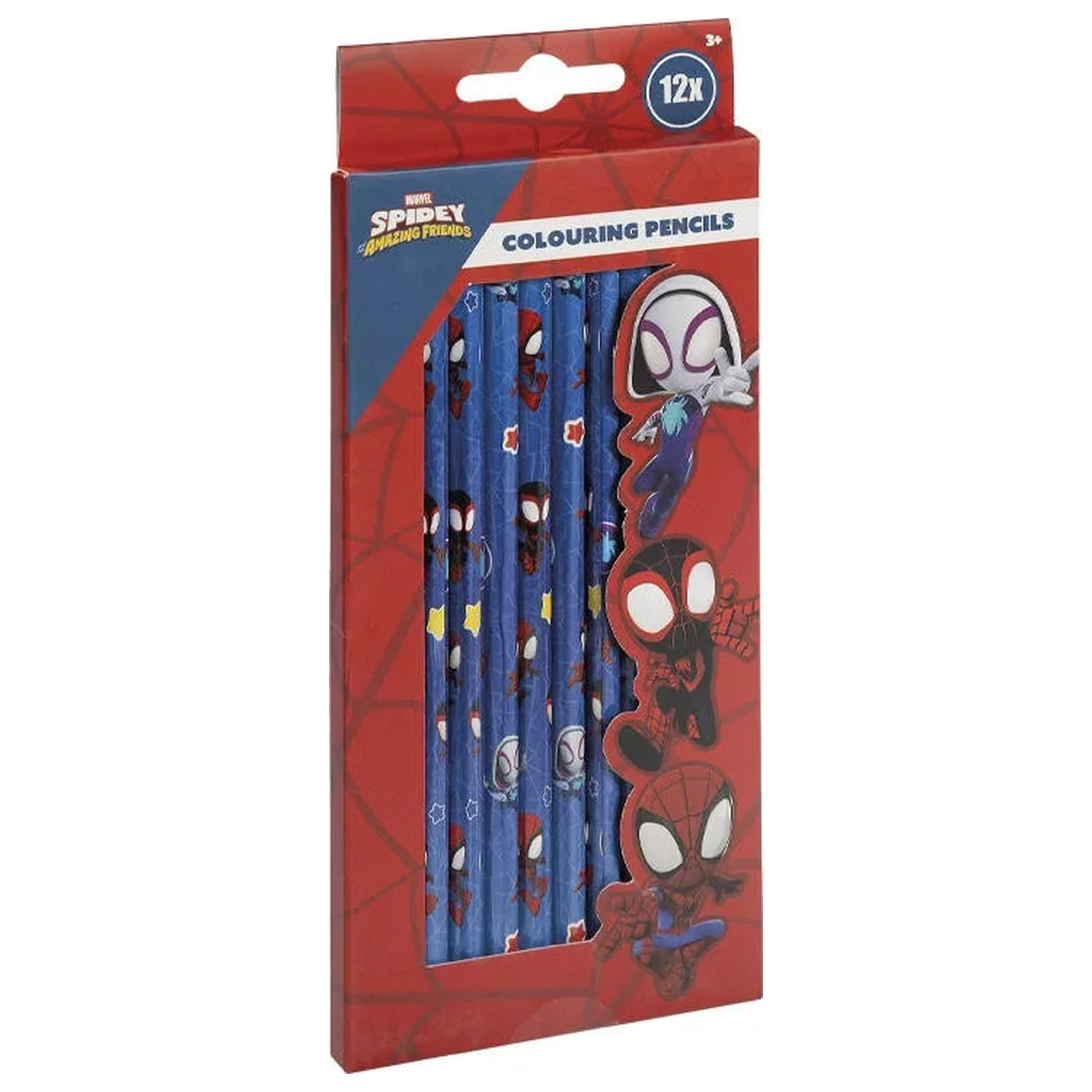 Spider-Man Spidey Friends set 12 kosov barvnih svinčnikov fotografija izdelka