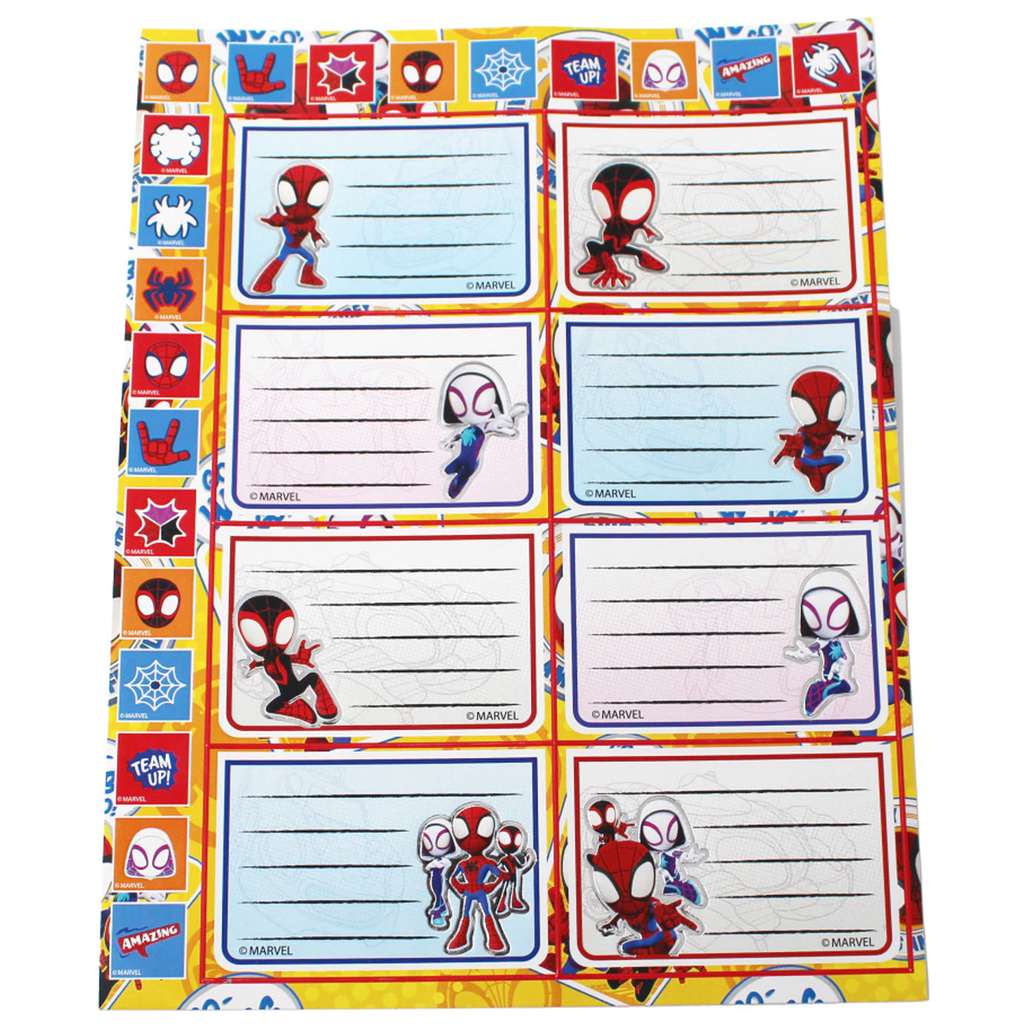 Spider-Man Spidey etiketa za beležko z nalepko 16 kosov fotografija izdelka
