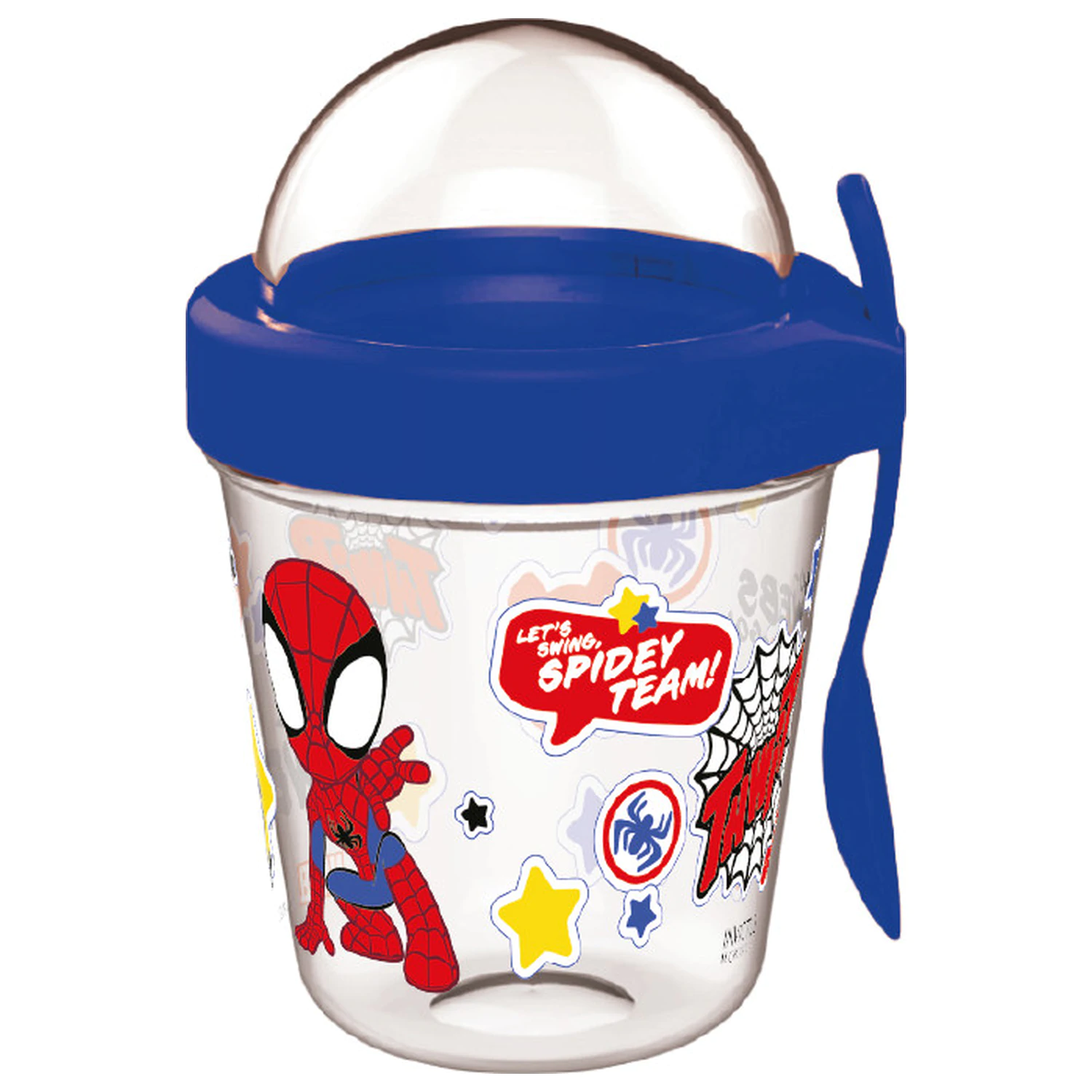 Spider-Man Spidey držalo za prigrizke s pokrovom in žlico 350 ml fotografija izdelka