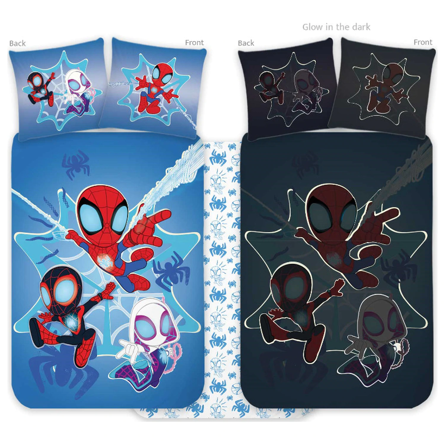 Spider-Man Spidey žareča v temi odeja za malčke prevleka fotografija izdelka
