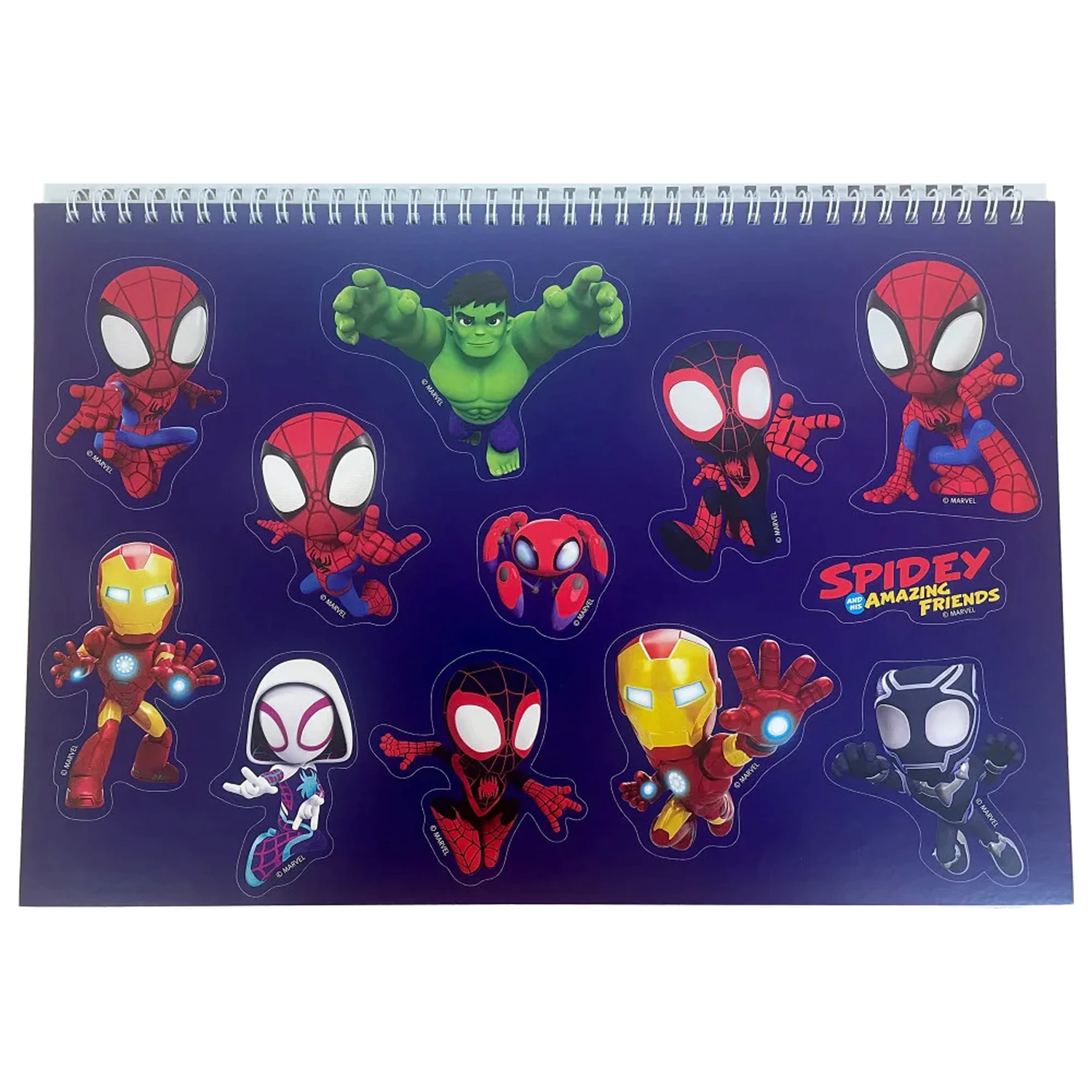 Spider-Man Spidey Web A/4 Spiralni skicirni blok 40 listov z nalepkami fotografija izdelka