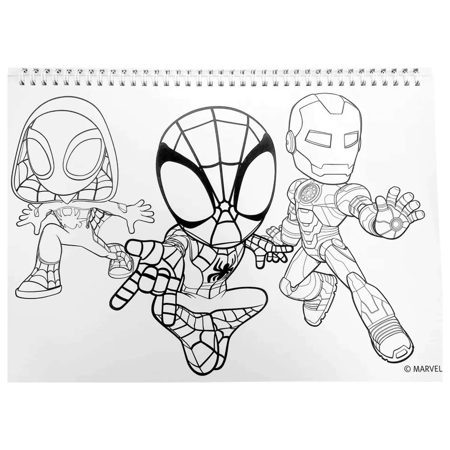 Spider-Man Spidey Web A/4 Spiralni skicirni blok 40 listov z nalepkami fotografija izdelka