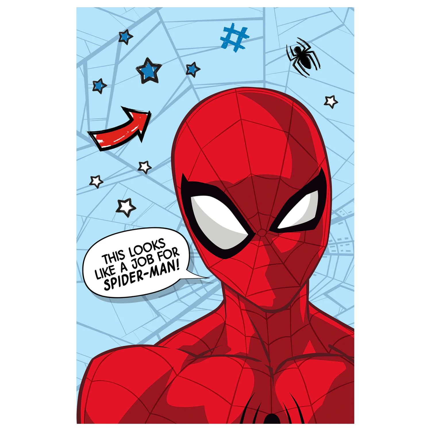 Spider-Man Star odeja iz mikroflisa fotografija izdelka