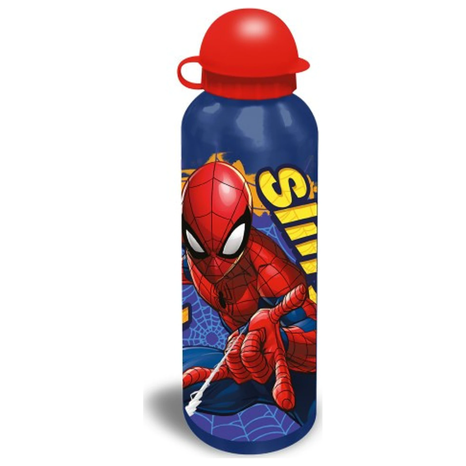 Spider-Man Web-Slinger aluminijasta steklenička za vodo s pokrovčkom za pitje 500 ml fotografija izdelka