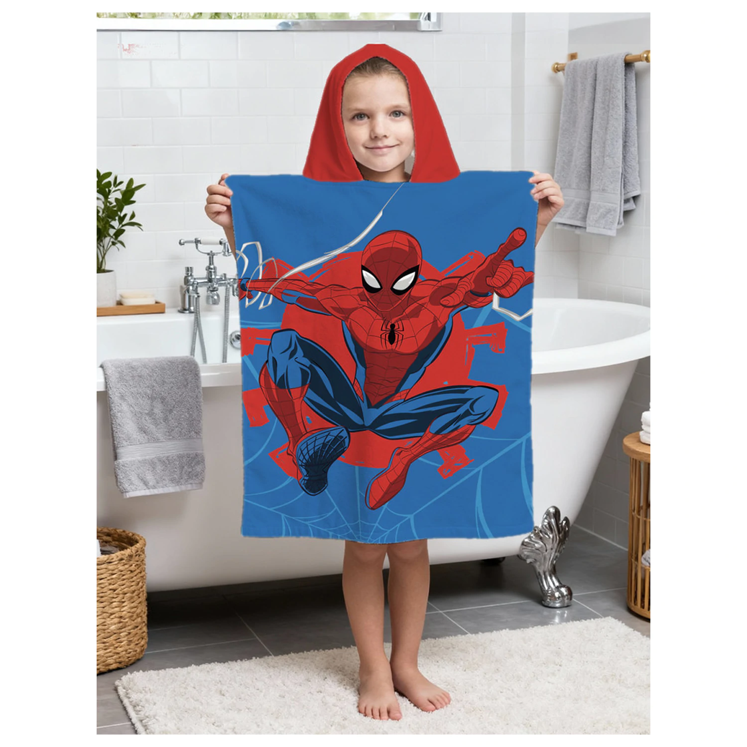 Spider-Man Webshot kopalni pončo brisača za plažo 50x115cm fotografija izdelka