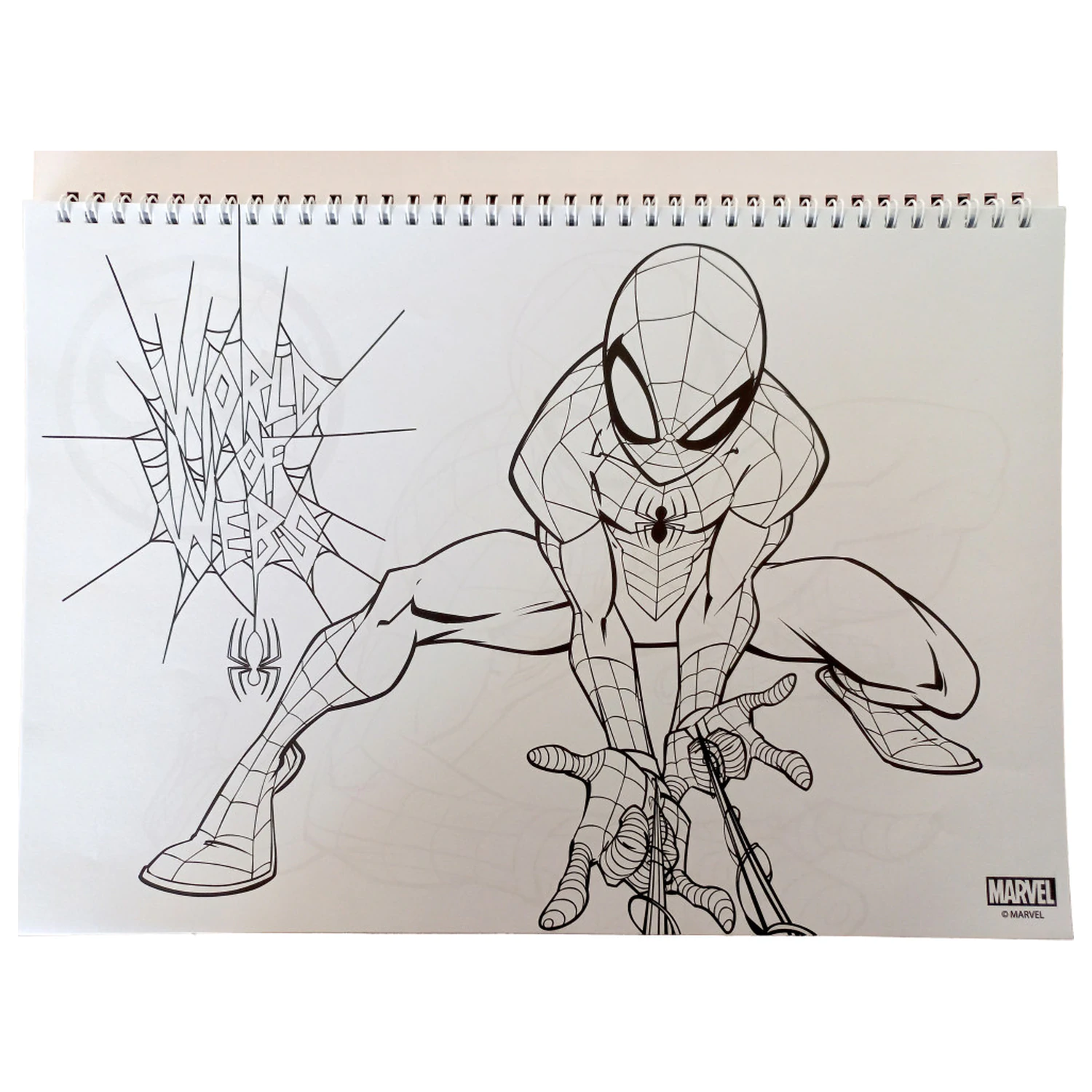 Spider-Man World of Webs A/4 Spiralni skicirni blok 40 listov z nalepkami fotografija izdelka