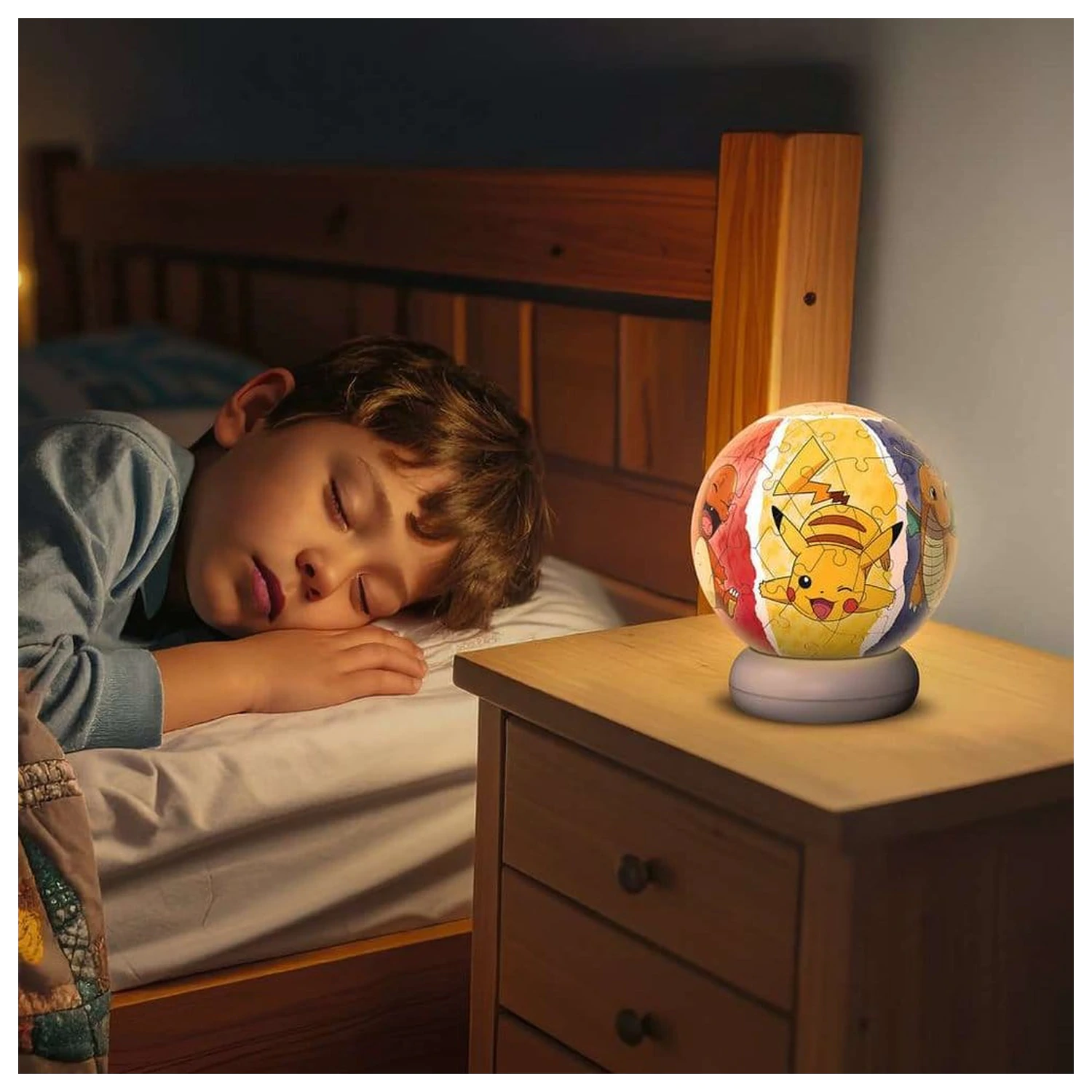 Pokémon 3D Jigsaw Puzzle krogla nočna lučka (73 kosov) fotografija izdelka