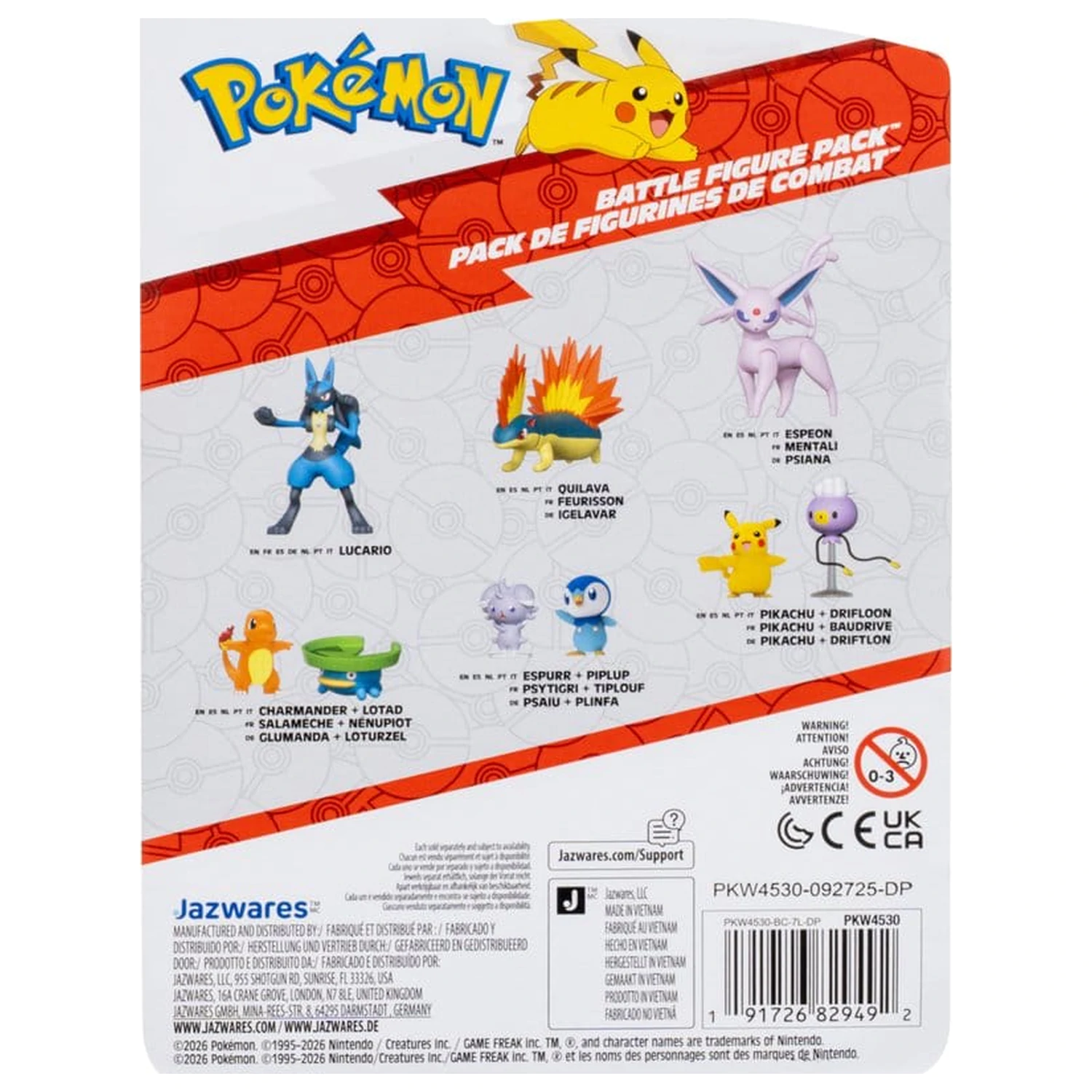 Pokémon Battle Figura Paket 2-eh Espurr & Piplup fotografija izdelka