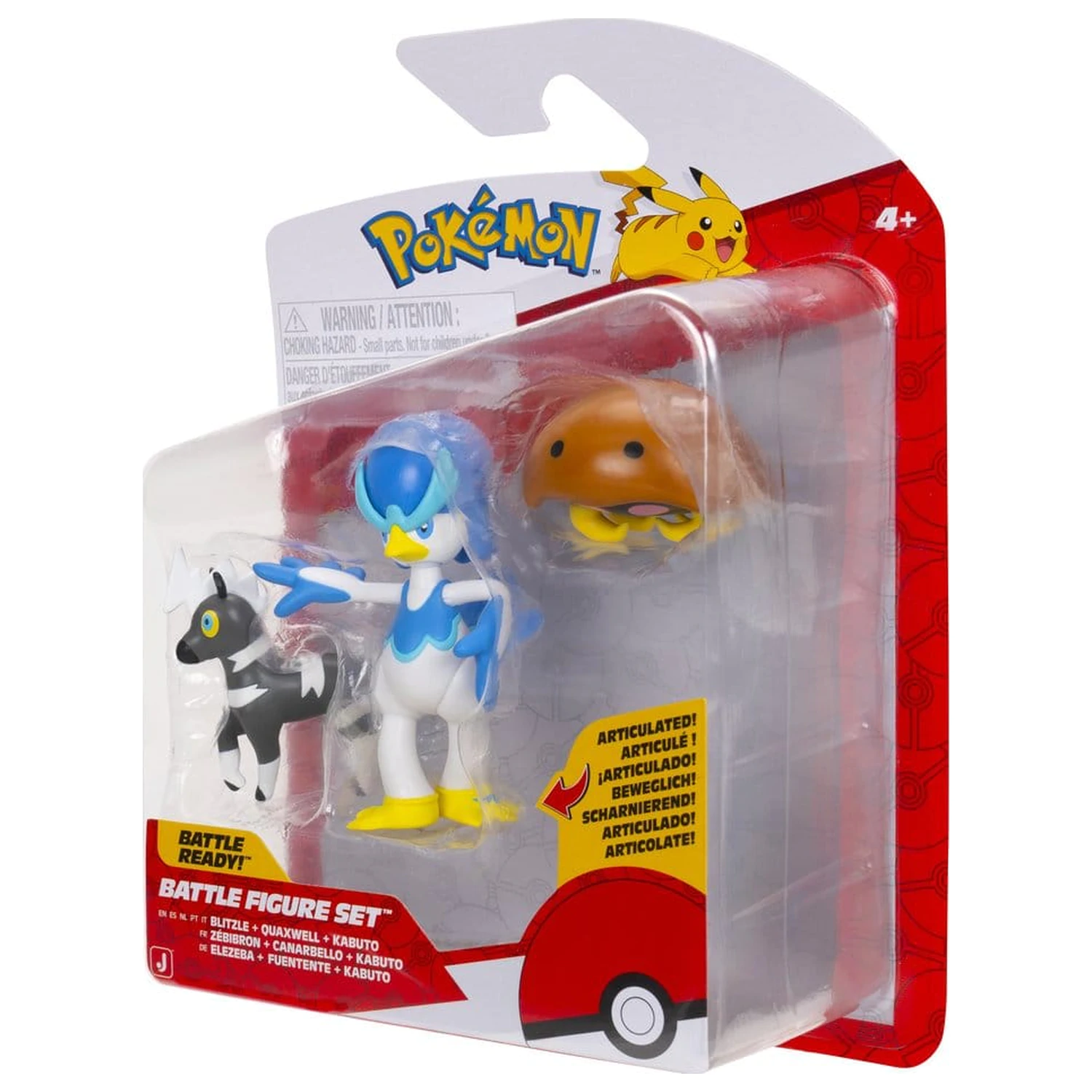 Pokémon bojna figura 3-paket Blitzle, Kabuto & Quaxwell fotografija izdelka