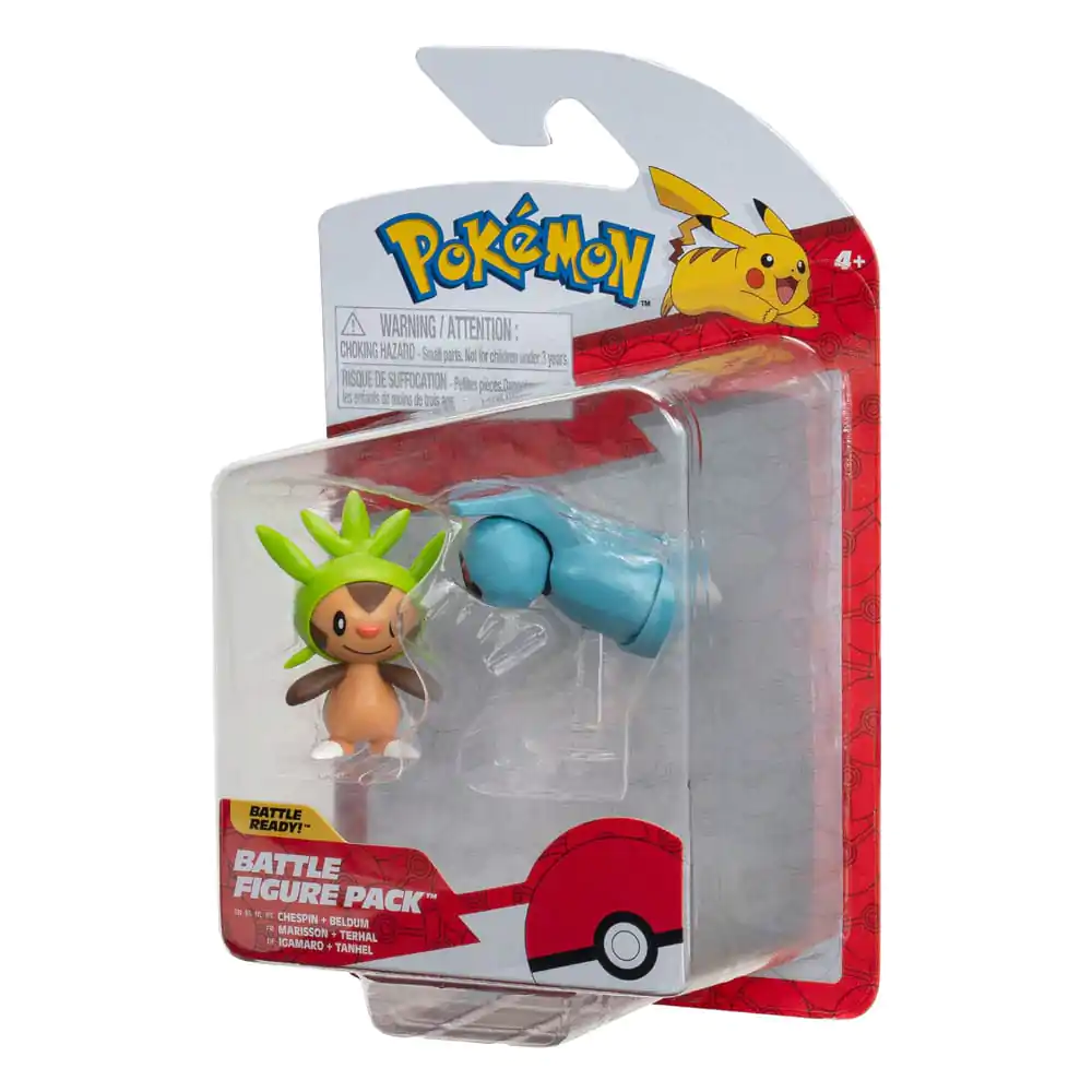 Pokémon Battle Figure First Partner Set Figura Set 2-Pack Chespin, Beldum 5 cm fotografija izdelka