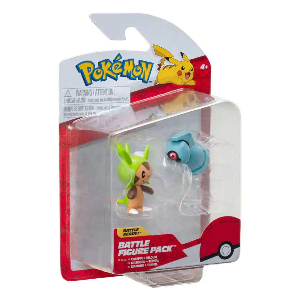 Pokémon Battle Figure First Partner Set Figura Set 2-Pack Chespin, Beldum 5 cm fotografija izdelka