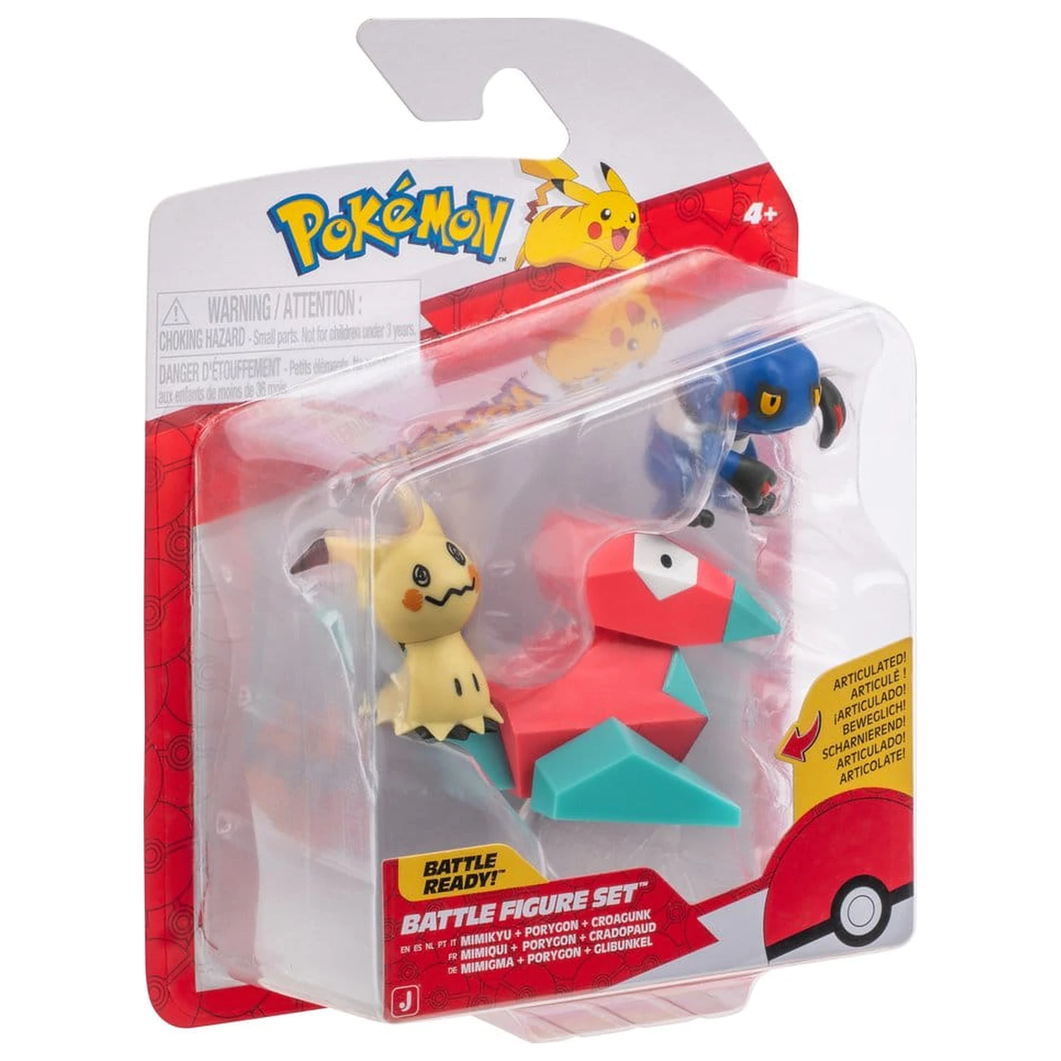 Pokémon Bojna figura 3-paket Mimikyu, Porygon & Croagunk fotografija izdelka