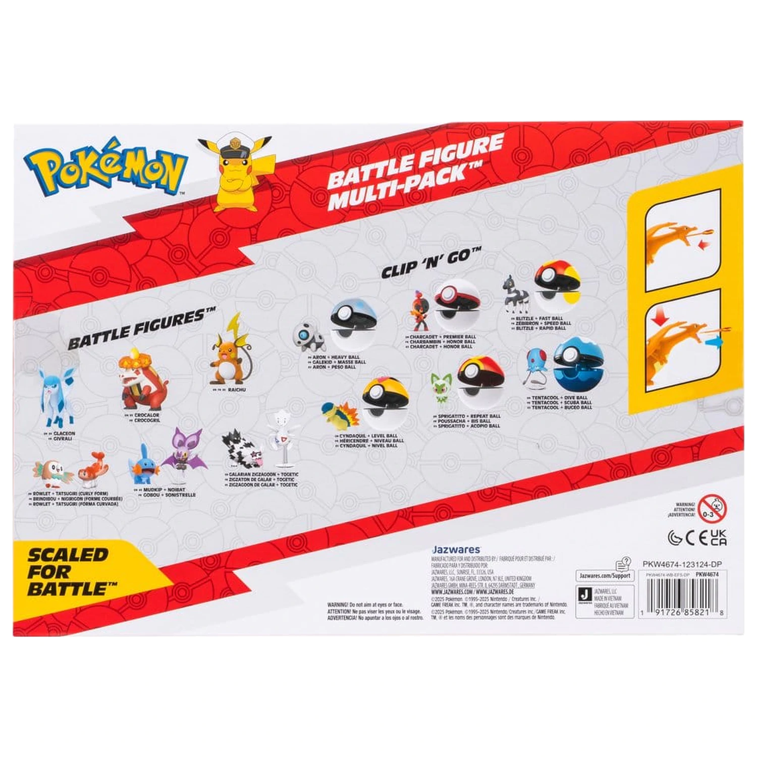 Pokémon Battle Figure Akcijske figure 6-paketno večpakiranje fotografija izdelka