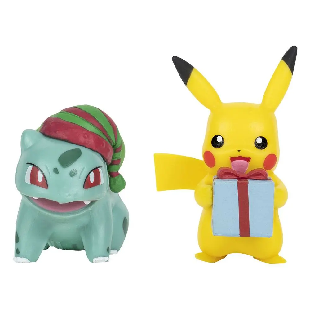 Pokémon Battle Figure Pack Mini Figurice 2-Pack Holiday Edition: Pikachu & Bulbasaur 5 cm fotografija izdelka