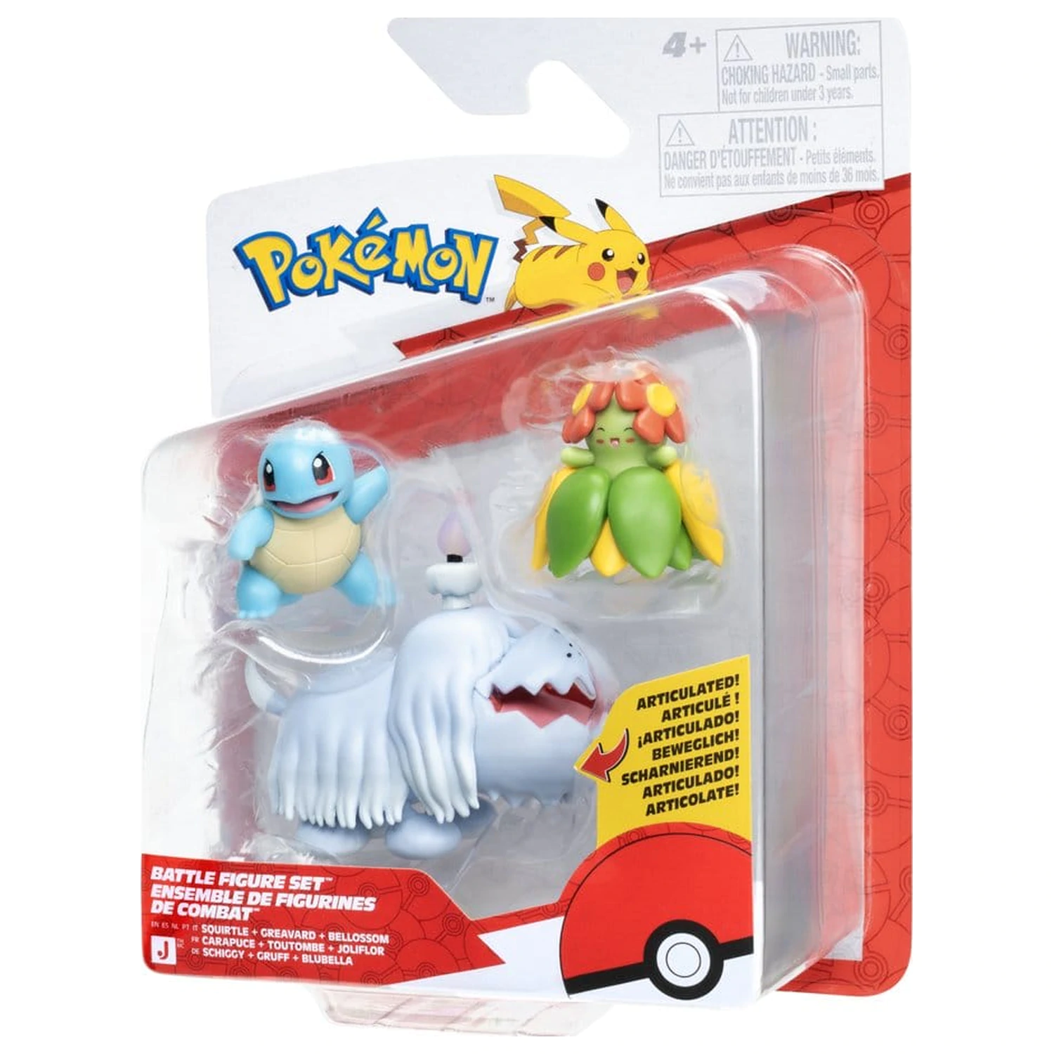 Pokémon Bojne figure 3-paket Squirtle, Greavard & Bellossom fotografija izdelka