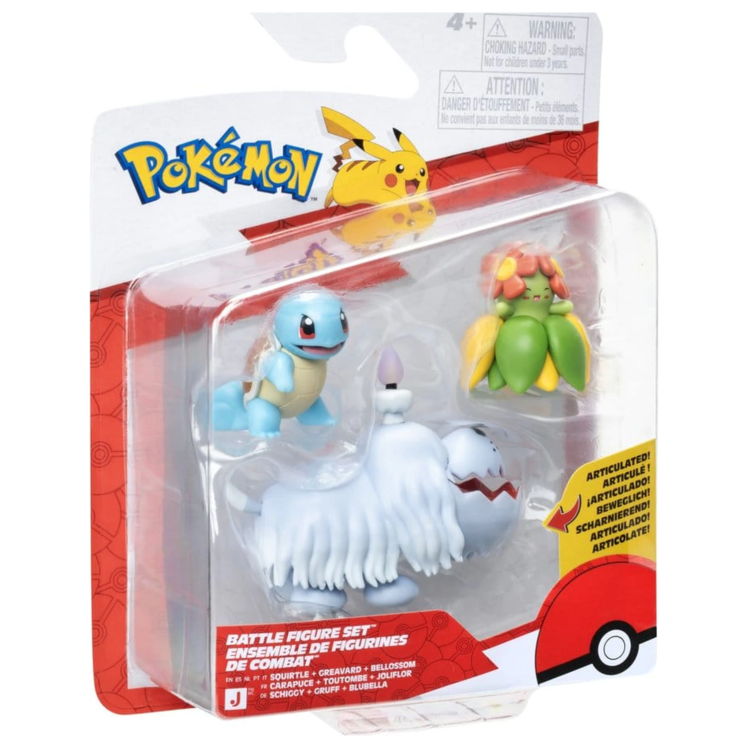 Pokémon Bojne figure 3-paket Squirtle, Greavard & Bellossom fotografija izdelka