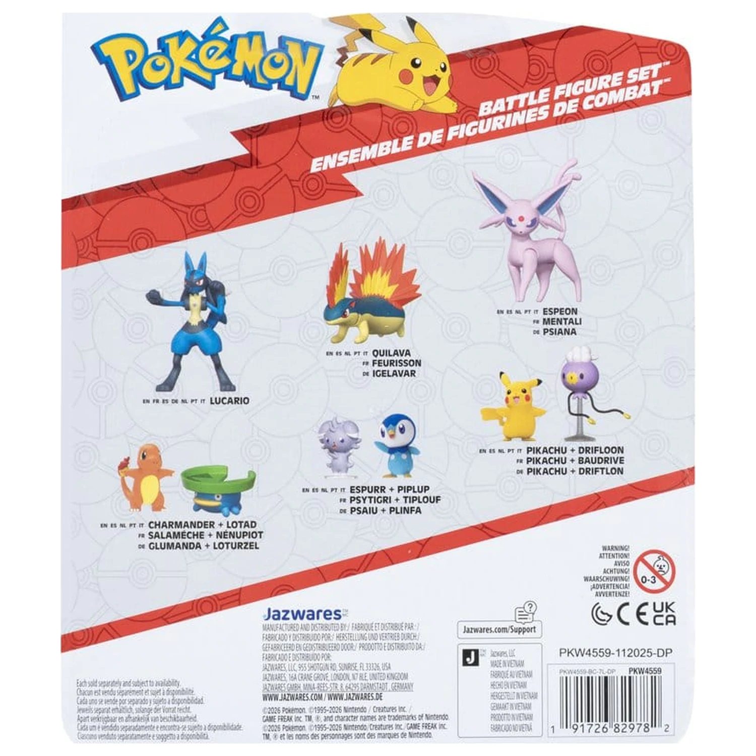 Pokémon Bojne figure 3-paket Squirtle, Greavard & Bellossom fotografija izdelka