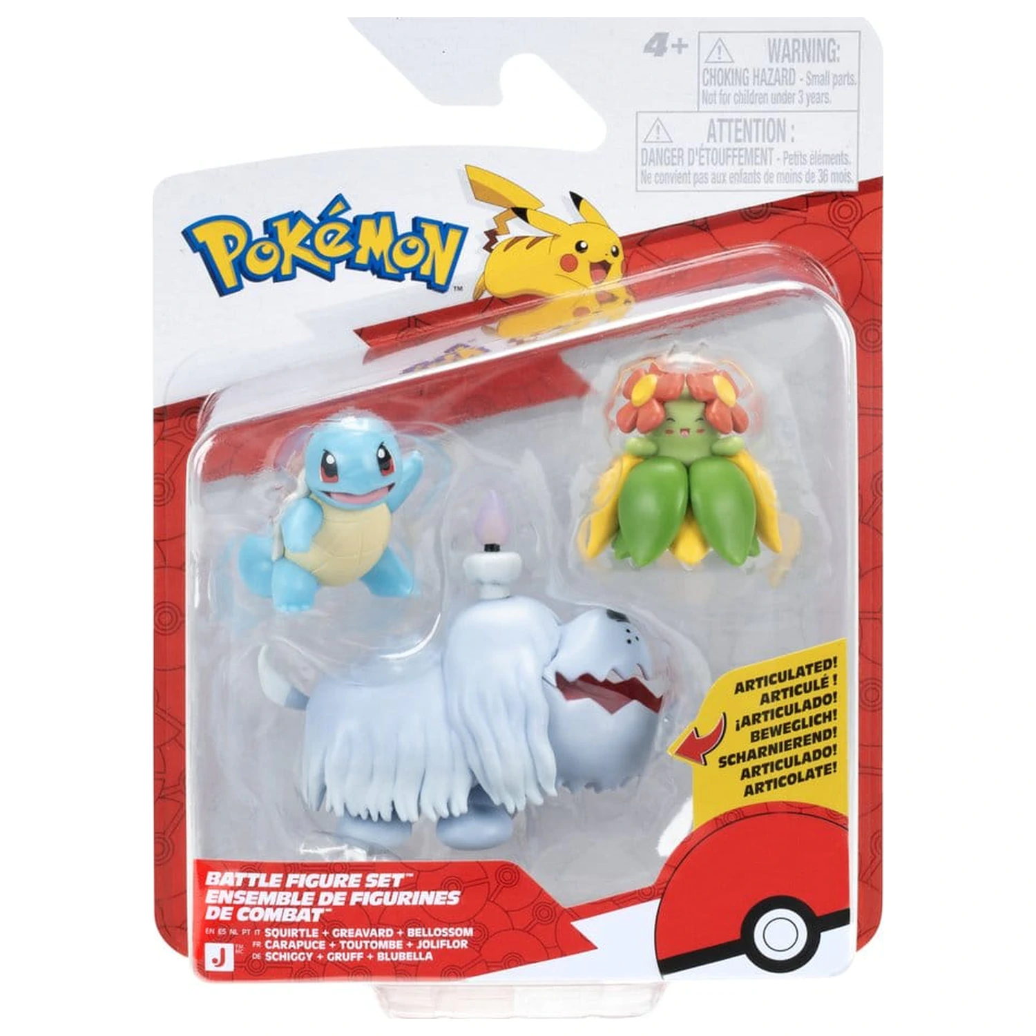 Pokémon Bojne figure 3-paket Squirtle, Greavard & Bellossom fotografija izdelka