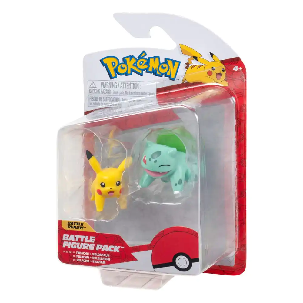 Pokémon Battle Figure First Partner Set Figura 2-Pack Bulbasaur #2, Pikachu #1 fotografija izdelka