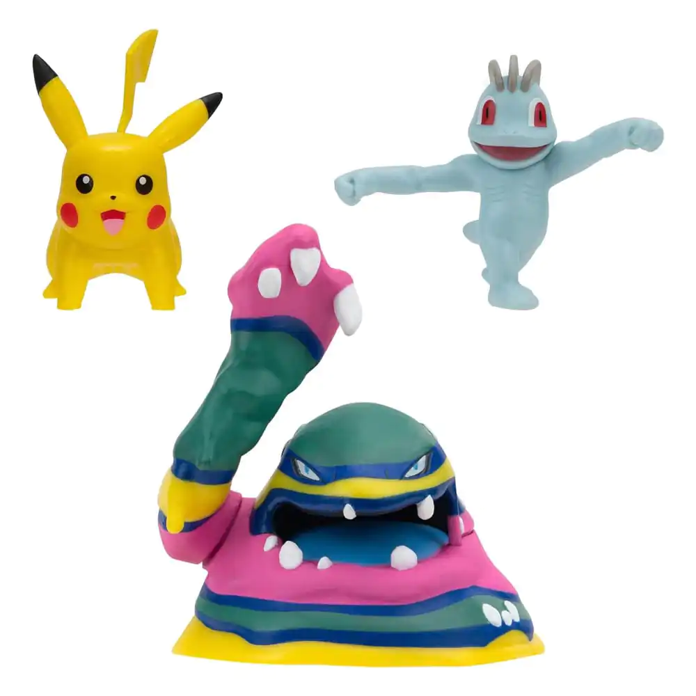 Pokémon Battle Figure Set 3-Pack Machop, Pikachu #1, Alolan Muk 5 cm (Komplet figuric za boj, 3 kosi) fotografija izdelka