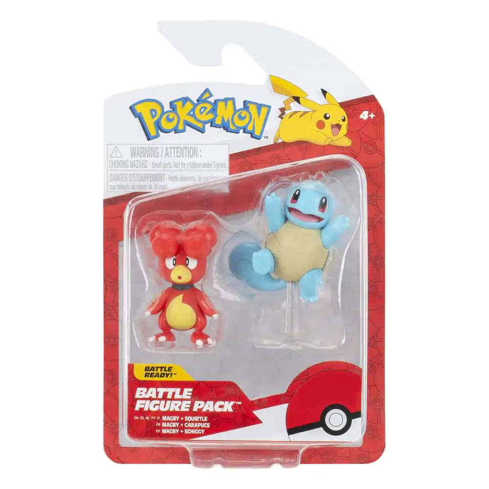 Pokémon Battle Figure Set Figure 2-Pack Magby & Squirtle #5 / Set figuric za bitke, 2-pack Magby & Squirtle #5 fotografija izdelka