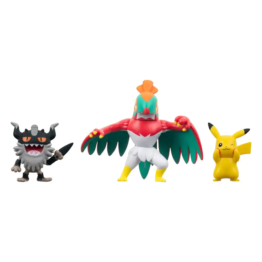 Pokémon bojna figura komplet 3-paket Pikachu #8, Perrserker, Hawlucha 5 cm fotografija izdelka