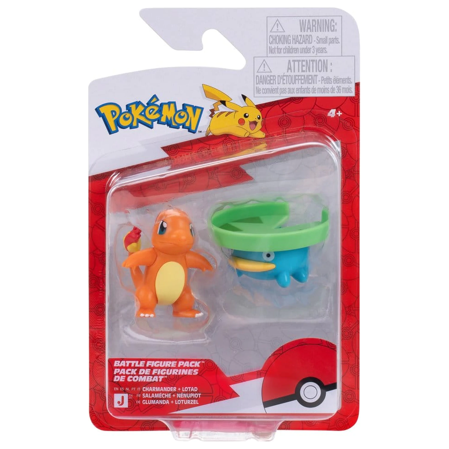 Pokémon bojna figura, komplet 2 figur: Lotad & Charmander fotografija izdelka