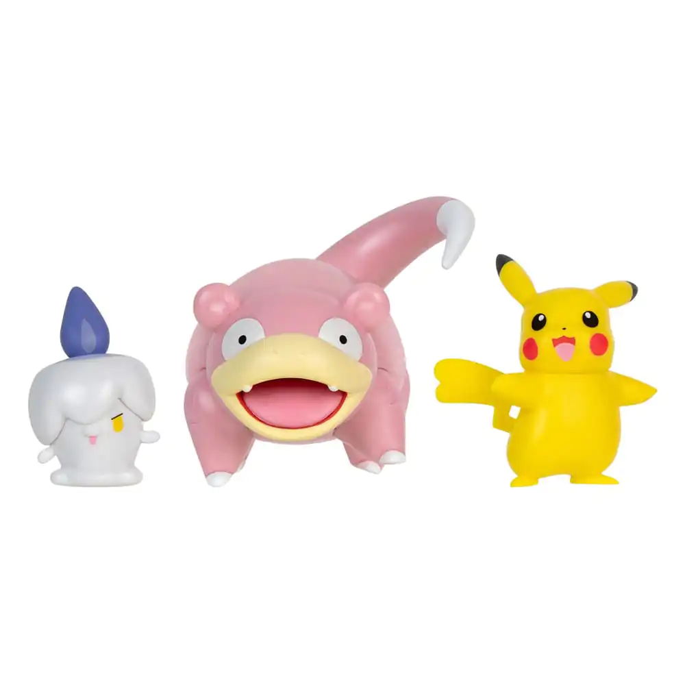 Pokémon Bojna Figura Set 3-Paket Pikachu (Ženska), Litwick, Slowpoke 5 cm fotografija izdelka
