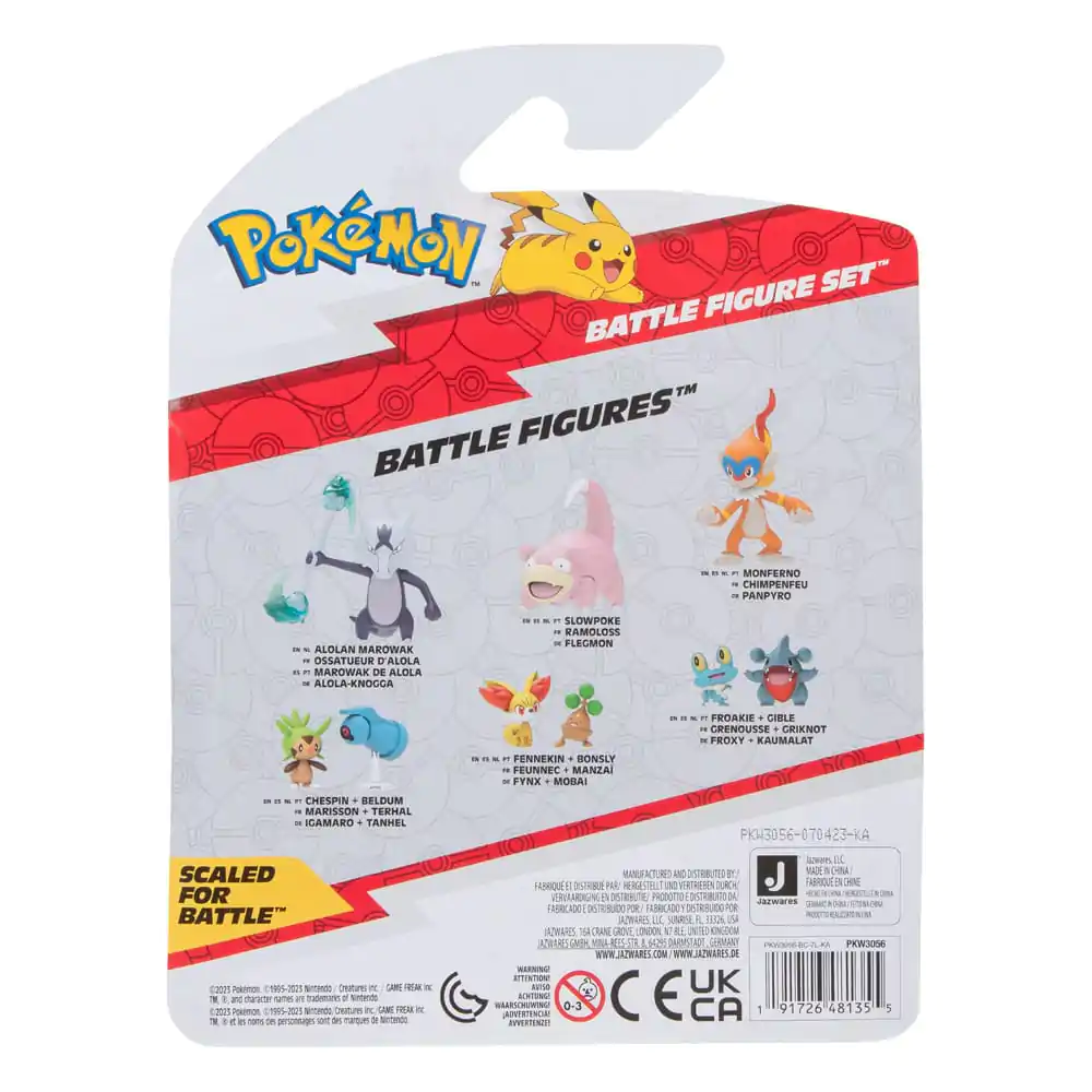 Pokémon Bojna Figura Set 3-Paket Pikachu (Ženska), Litwick, Slowpoke 5 cm fotografija izdelka
