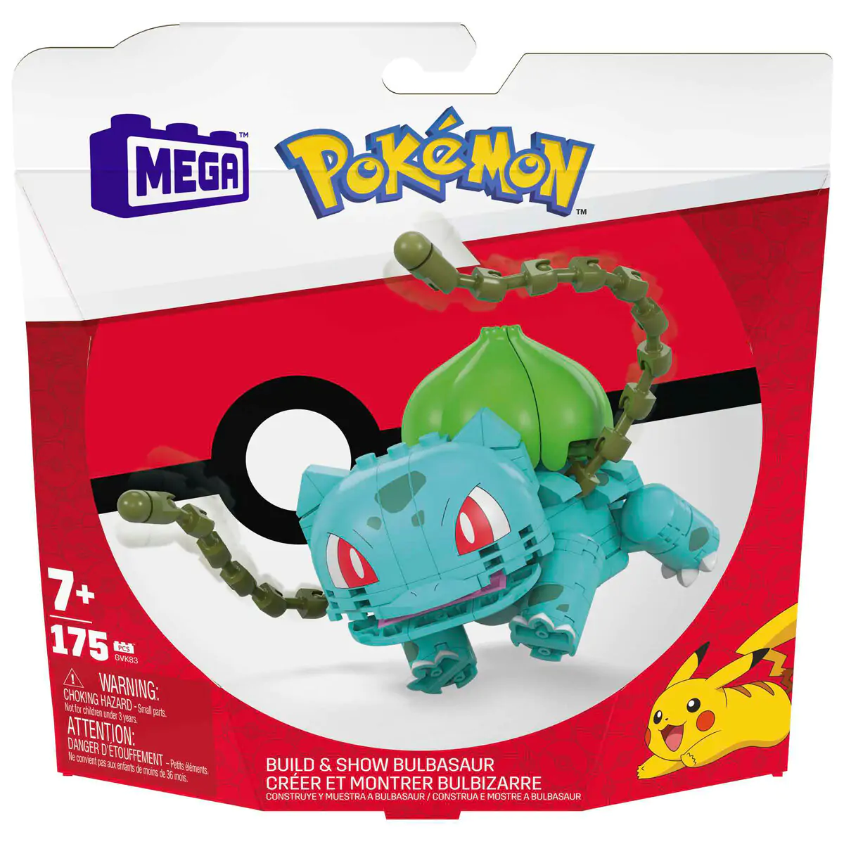 Pokémon Mega Construx Wonder Builders komplet za sestavljanje Bulbasaur 10 cm fotografija izdelka