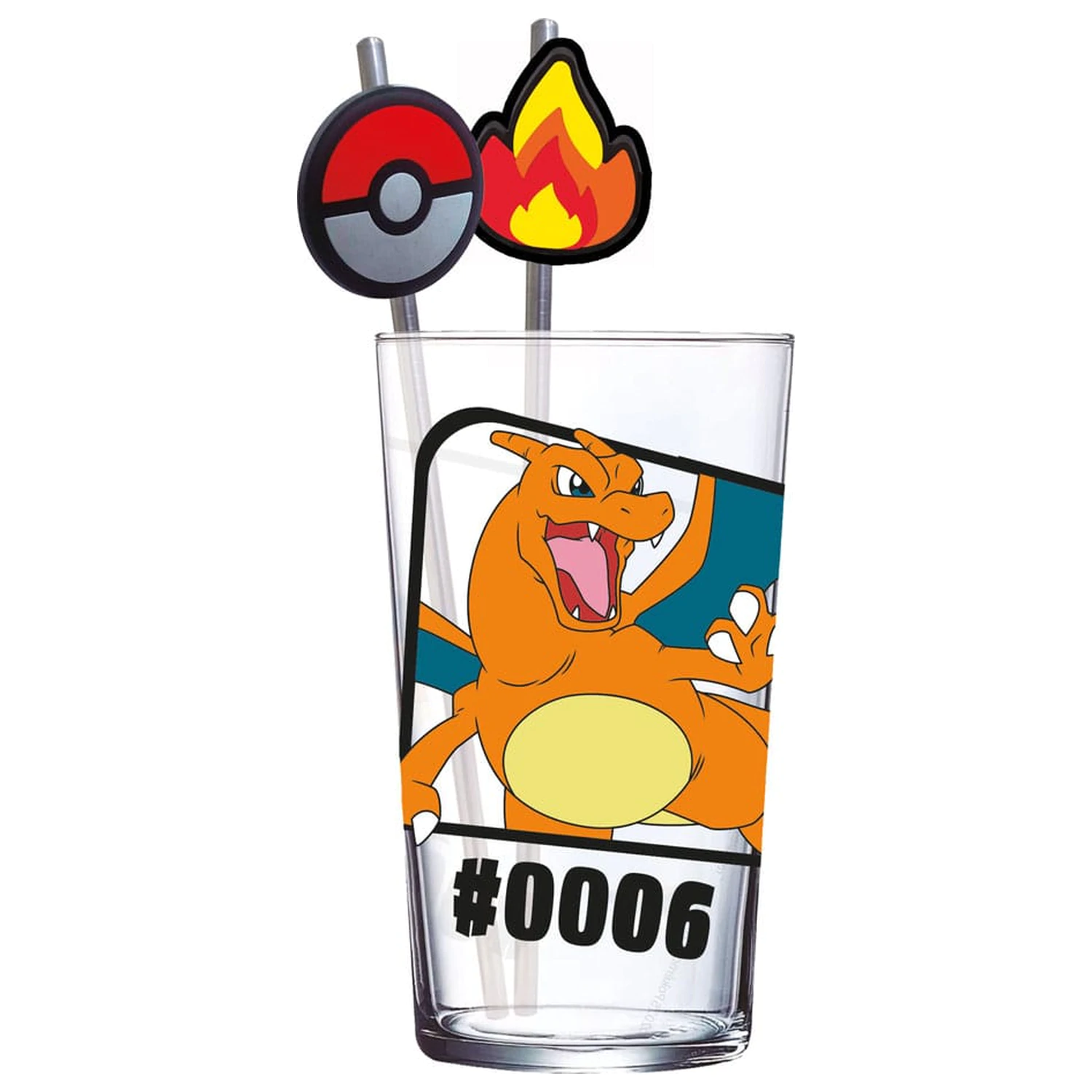 Pokémon Steklen kozarec s slamice Charizard 480 ml fotografija izdelka