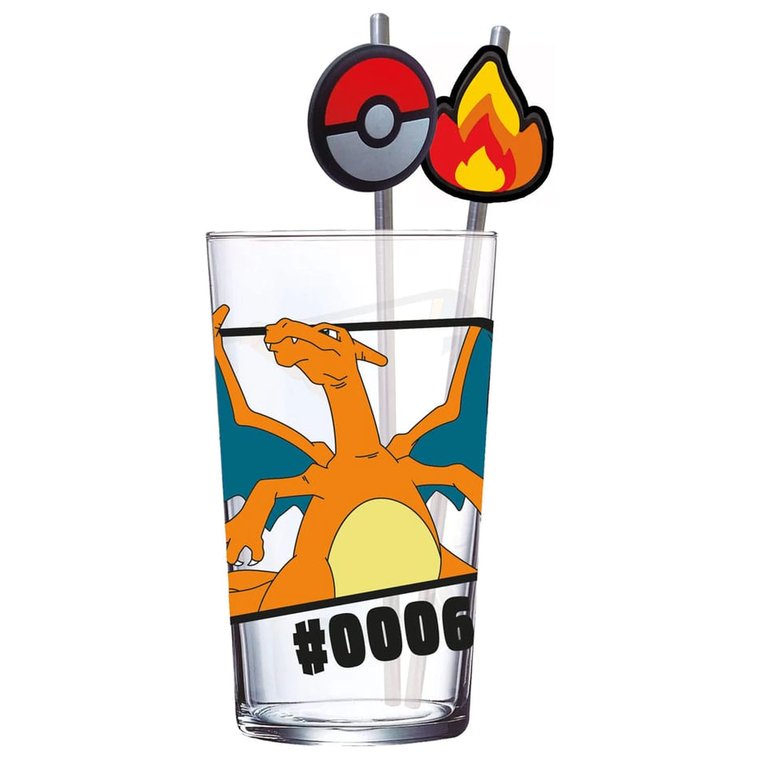 Pokémon Steklen kozarec s slamice Charizard 480 ml fotografija izdelka