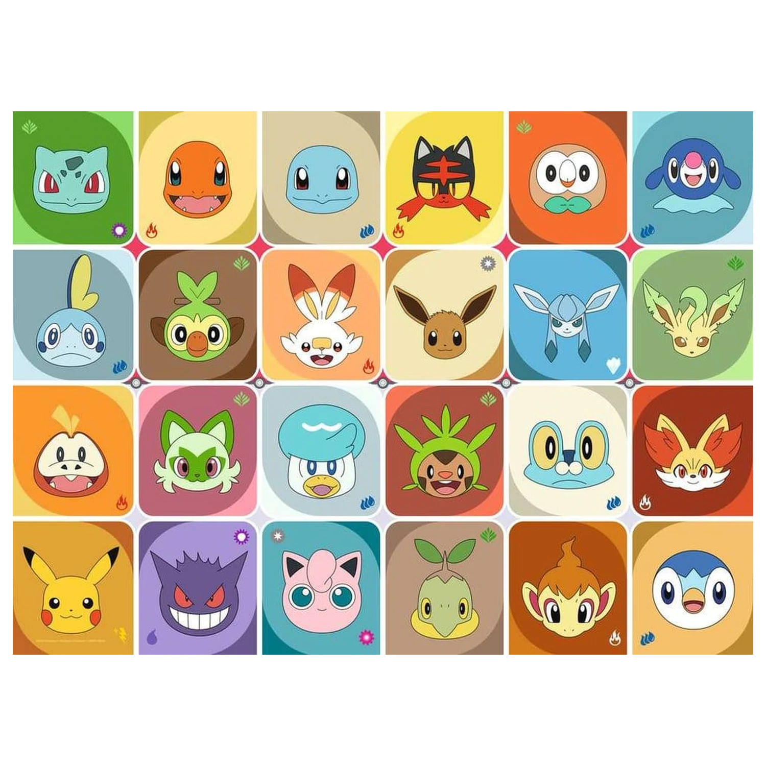 Pokémon otroška sestavljanka Pokémon Faces (100 kosov XXL) fotografija izdelka