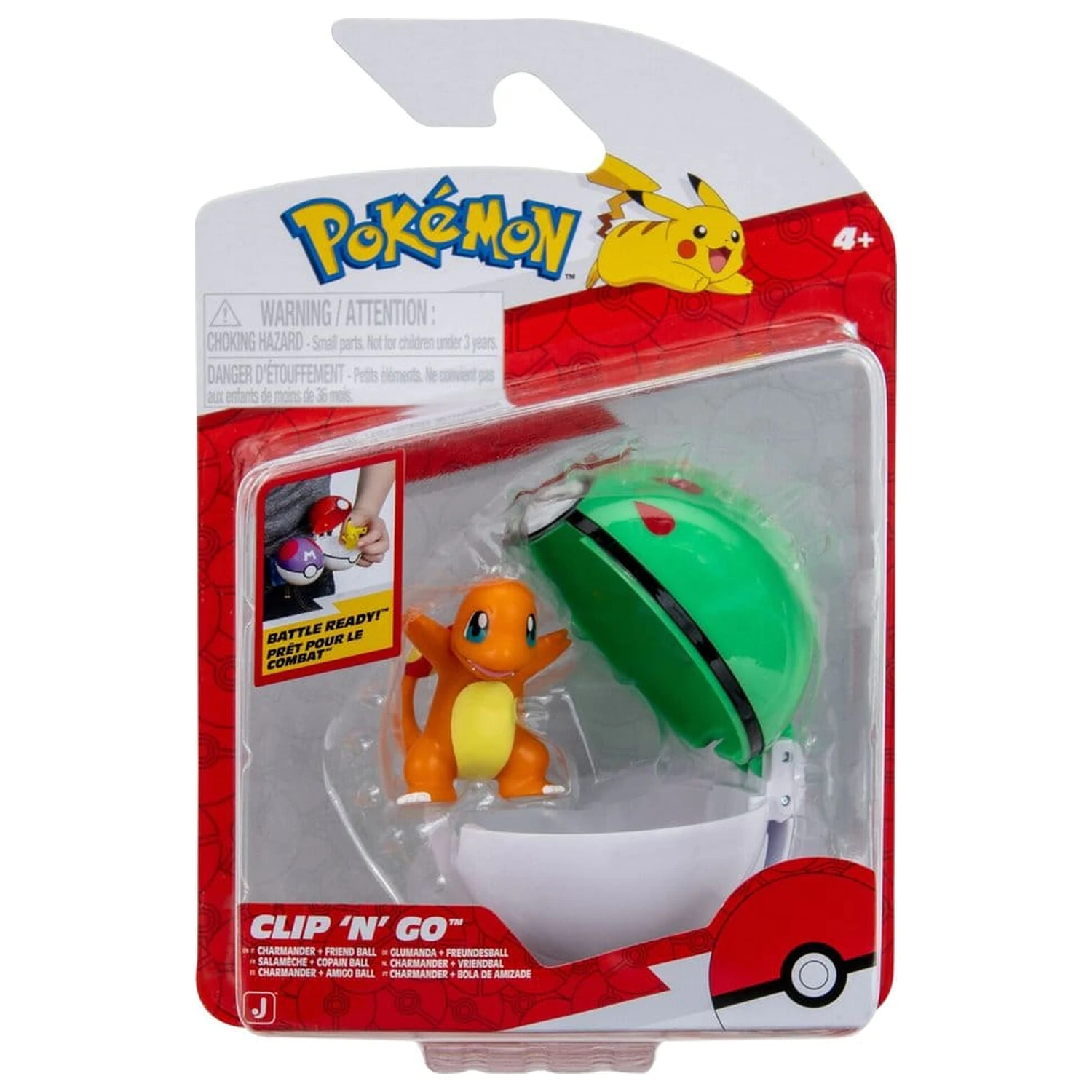 Pokémon Clip 'n' Go Akcijska figura Charmander & Friend Ball fotografija izdelka